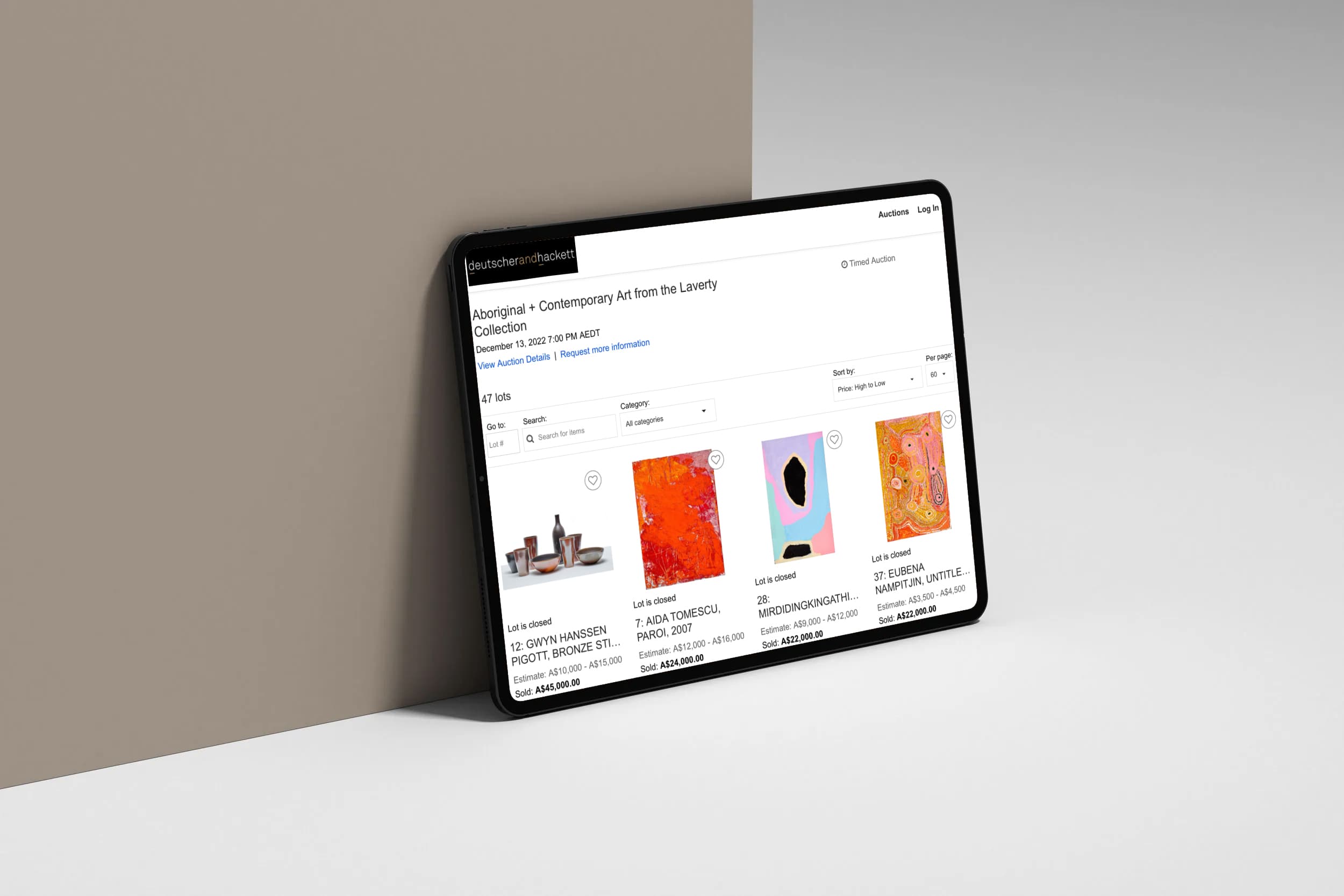 Online auctions
