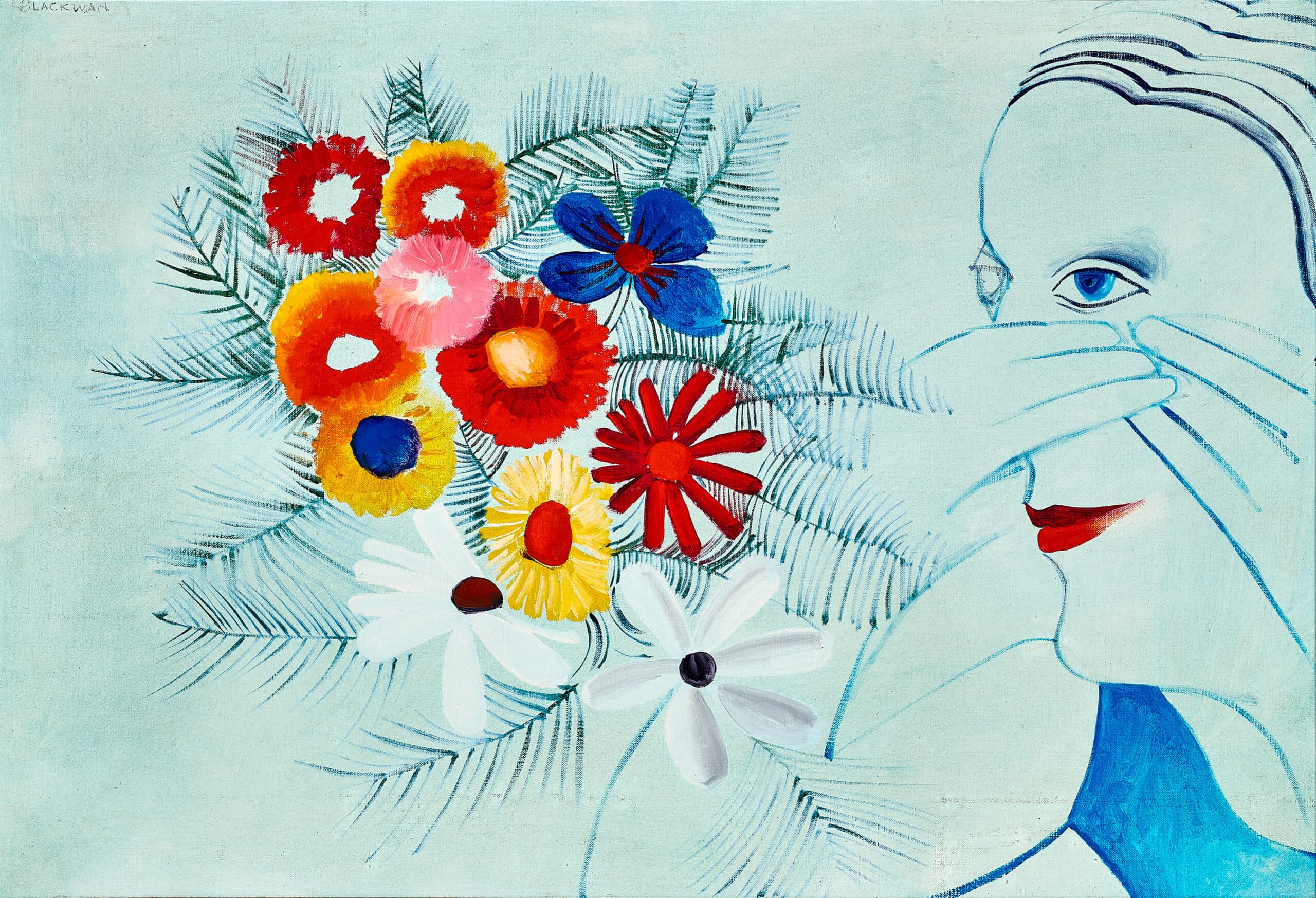 Girl and flowers