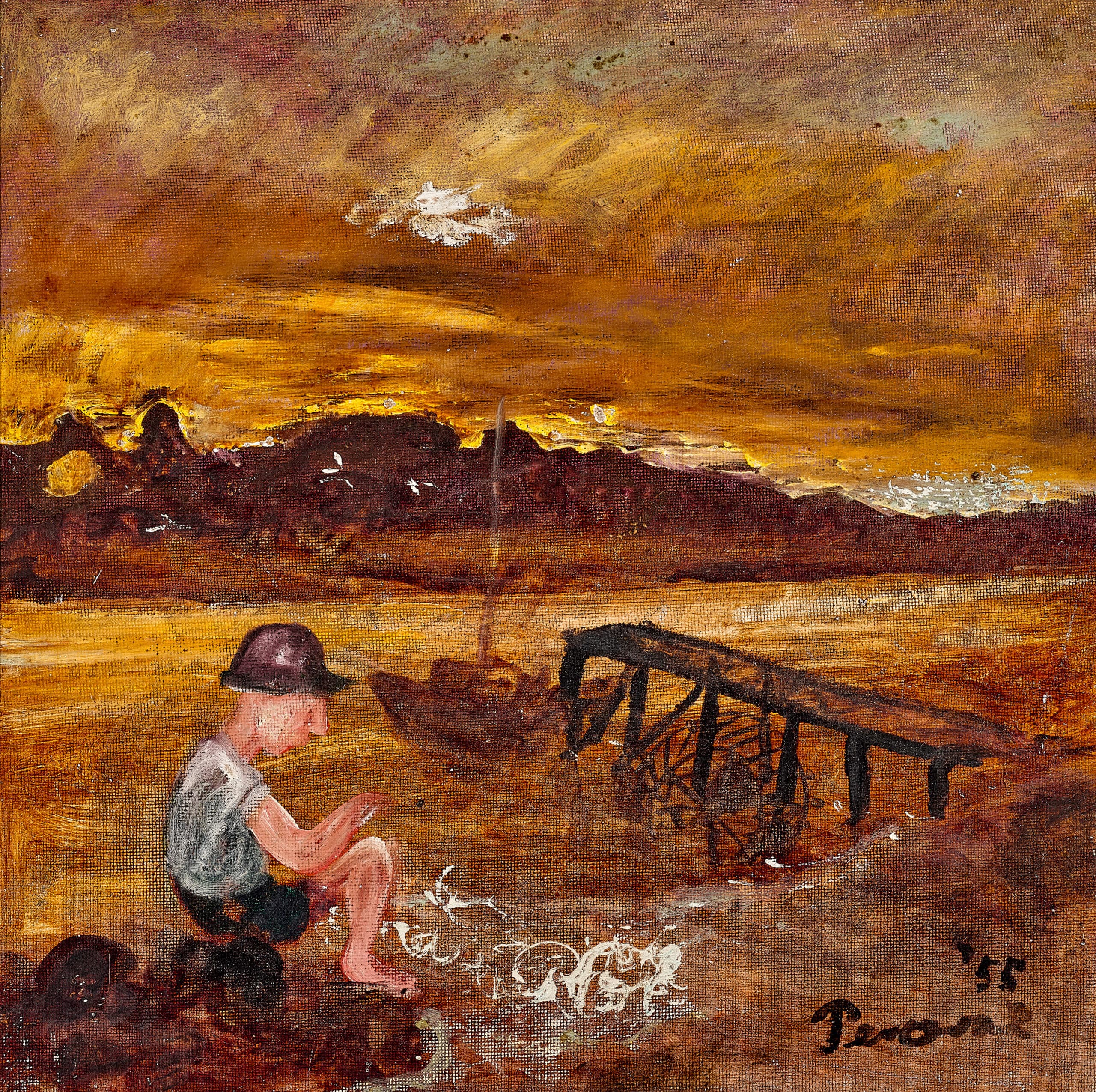 Charles blackman at Mallacoota Inlet