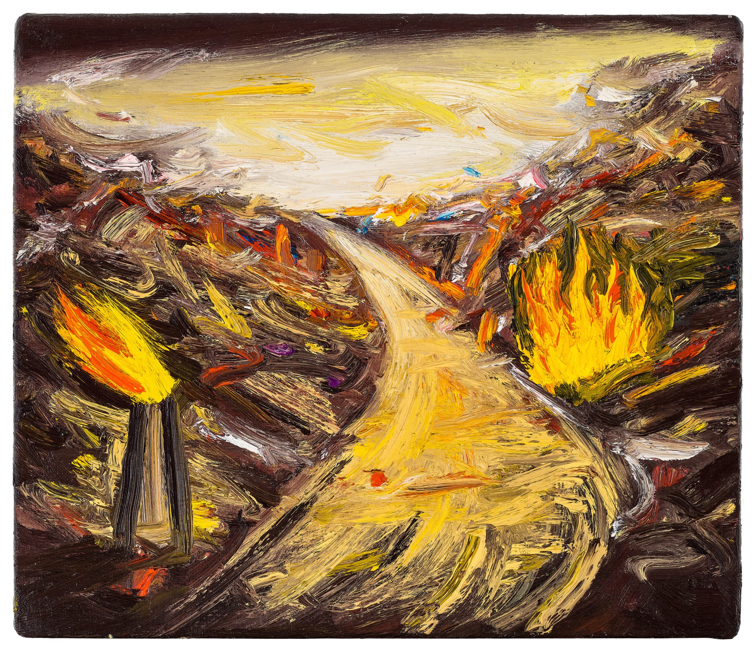 PAINTING (ROAD IN FIERY LANDSCAPE)