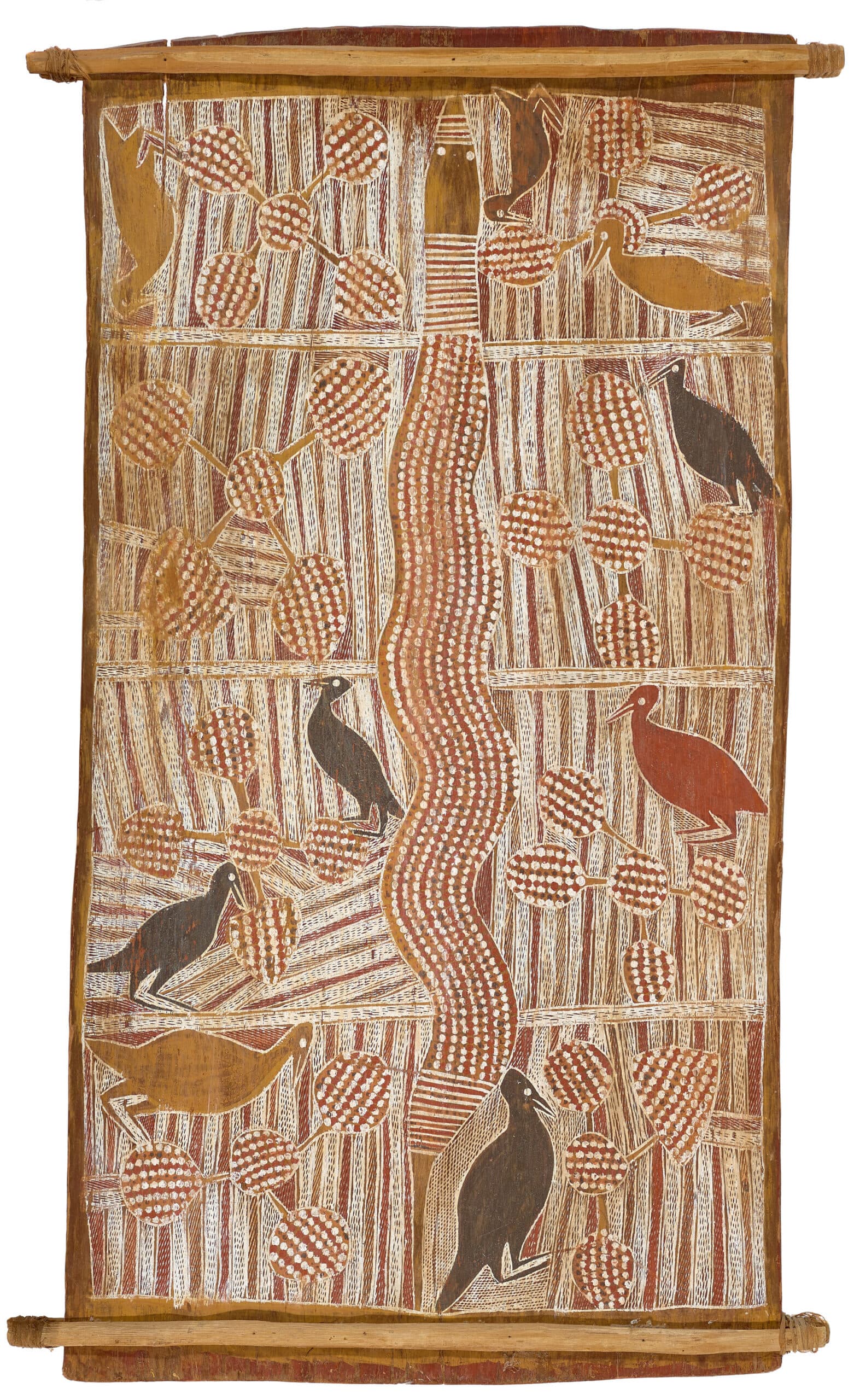 TOTEMIC CREATURES (SNAKES, BIRDS AND WATER LILLIES)