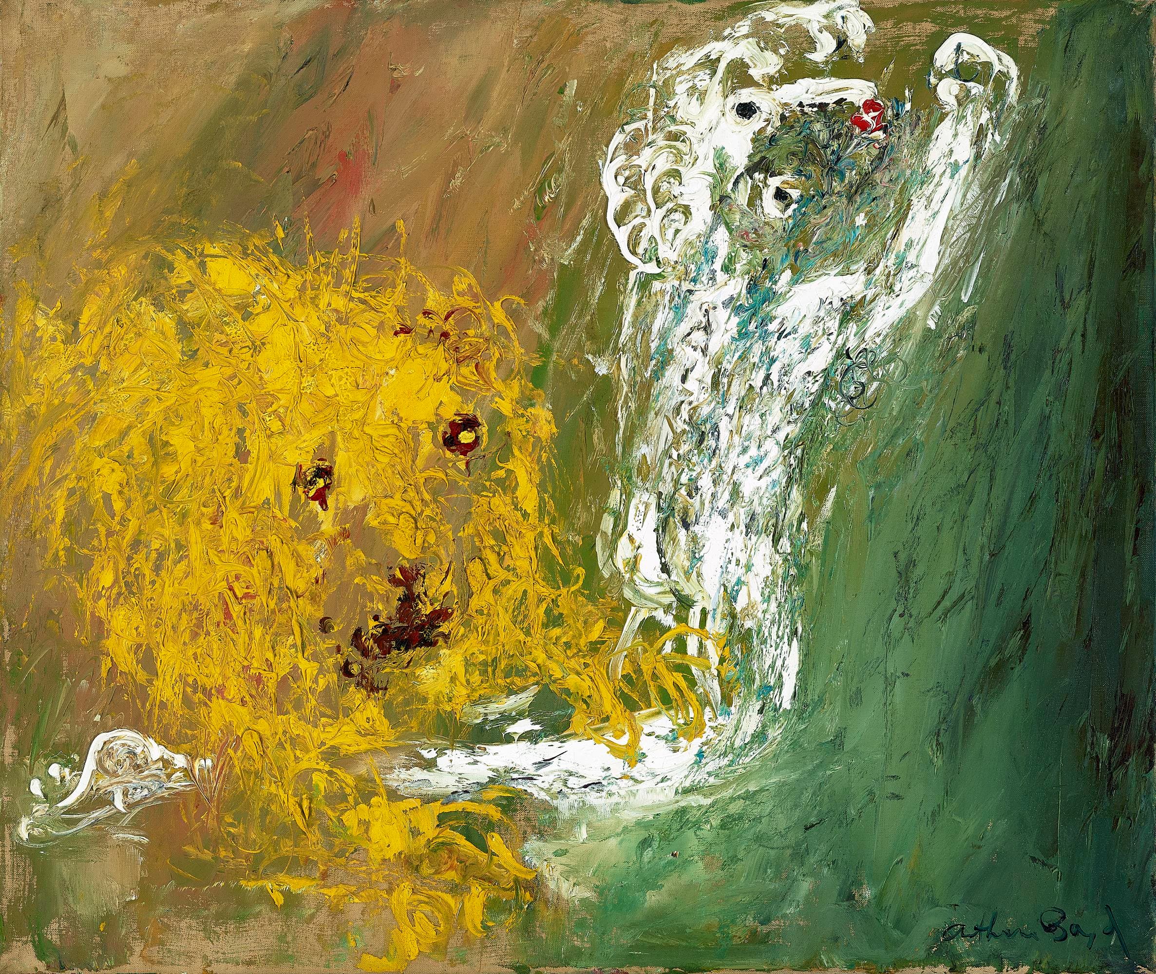 WHITE NEBUCHADNEZZAR WITH LION