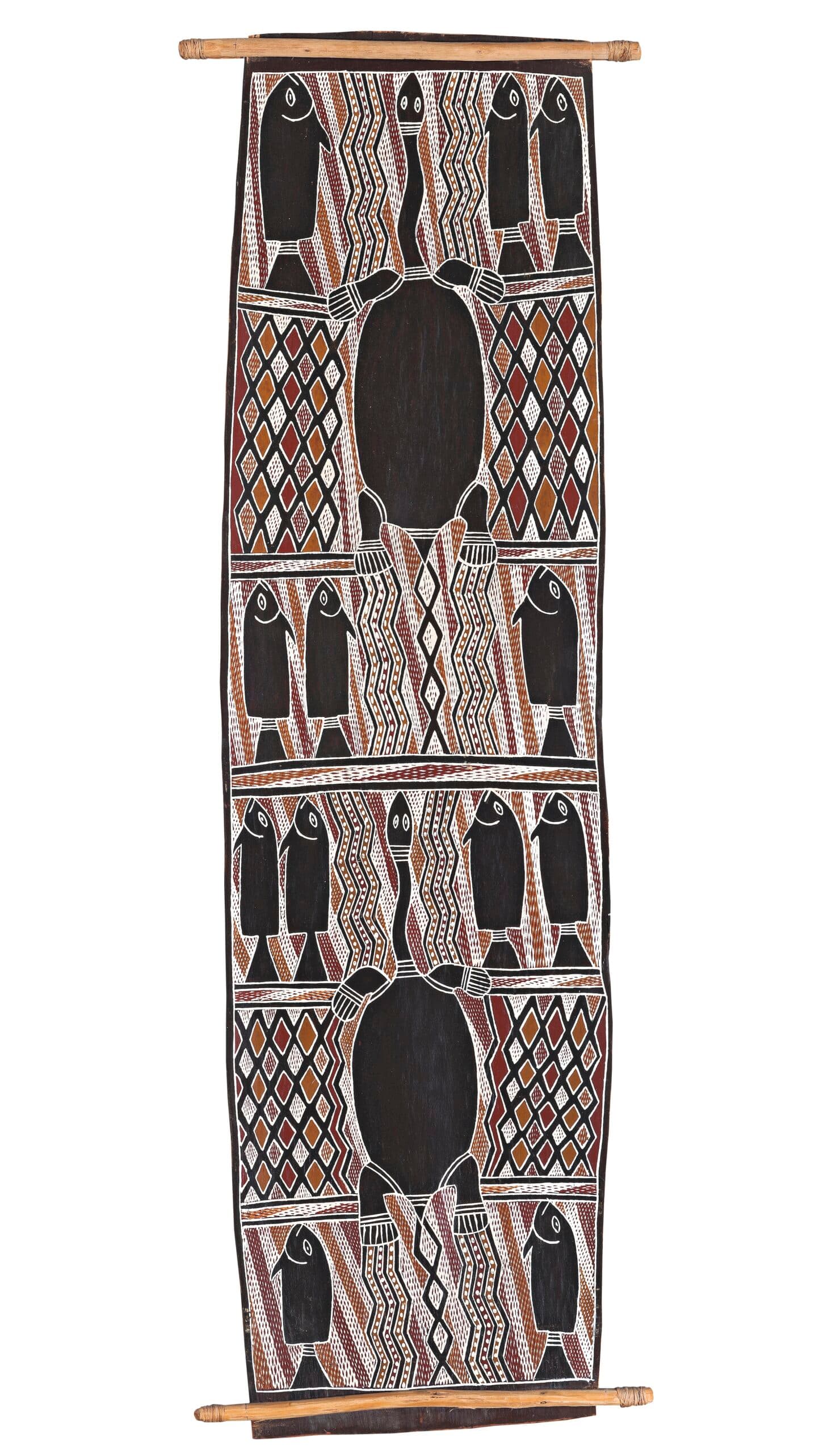 TOTEMIC LONG NECK TURTLES AND FISH