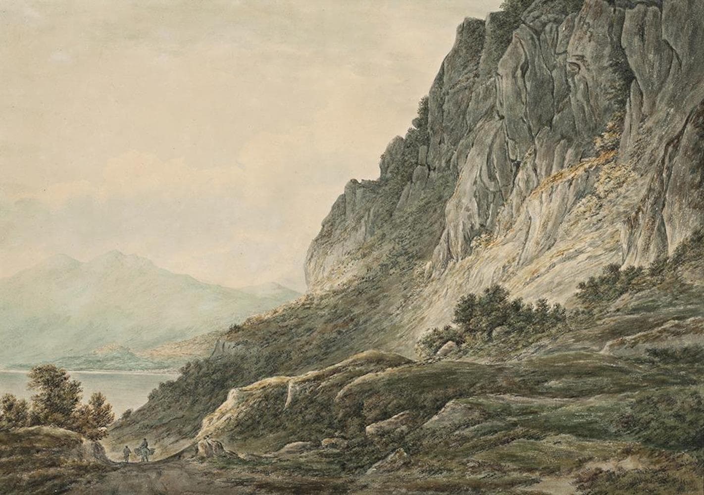 MOUNTAIN LANDSCAPE WITH FIGURE