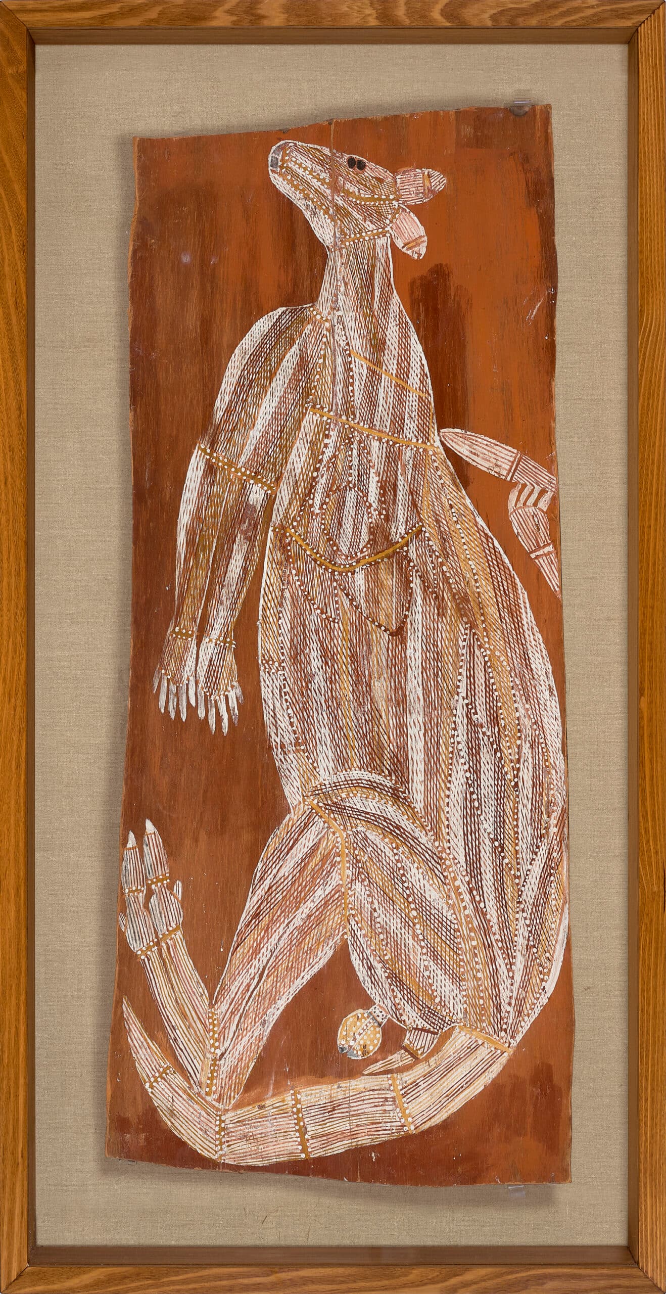 KANDAKITJ (MALE PLAINS KANGAROO WITH HUMAN HAND REMOVING STONE SPEARPOINT)