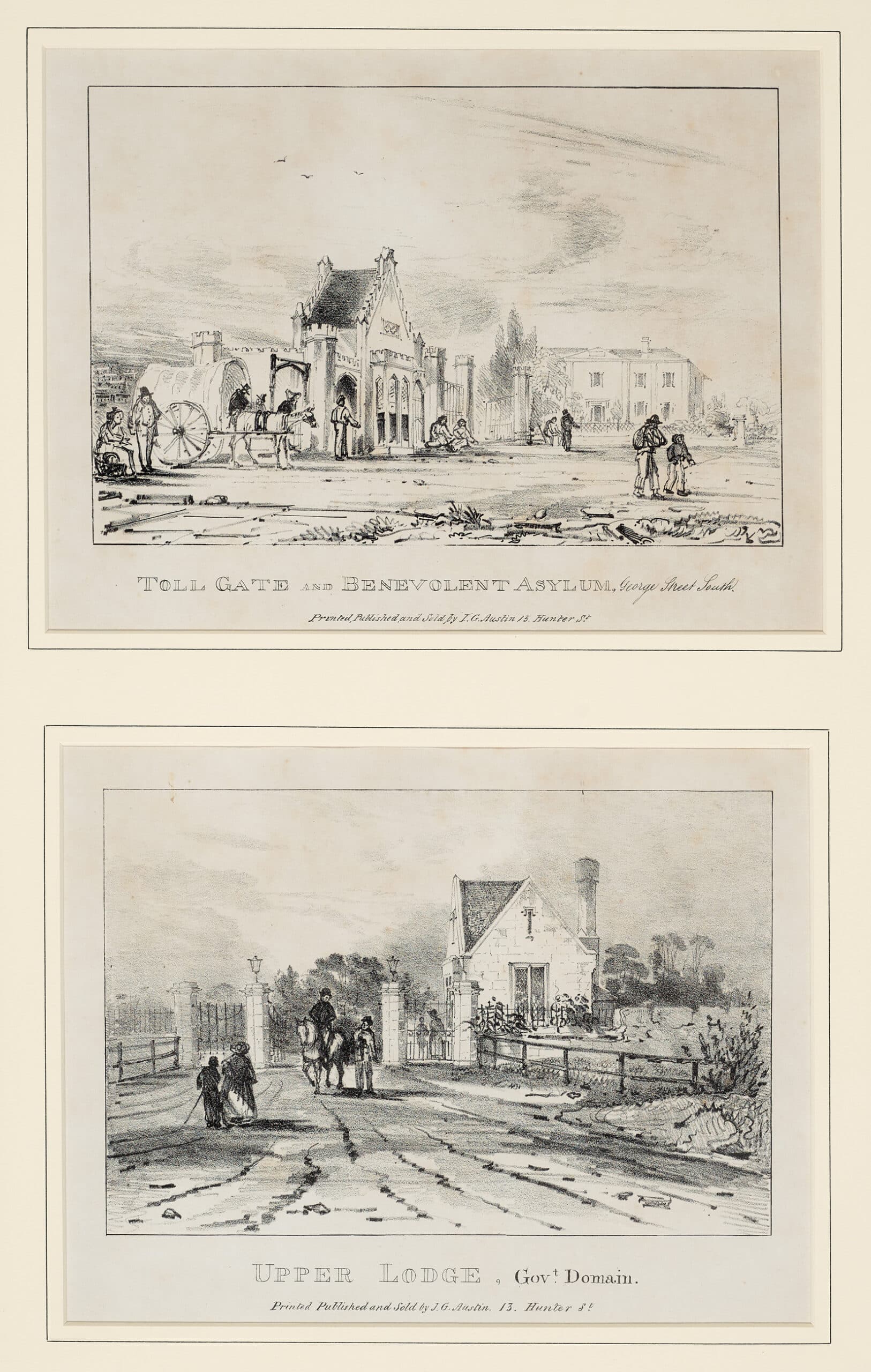 A SERIES OF LITHOGRAPH DRAWINGS OF SYDNEY AND ITS ENVIRONS
