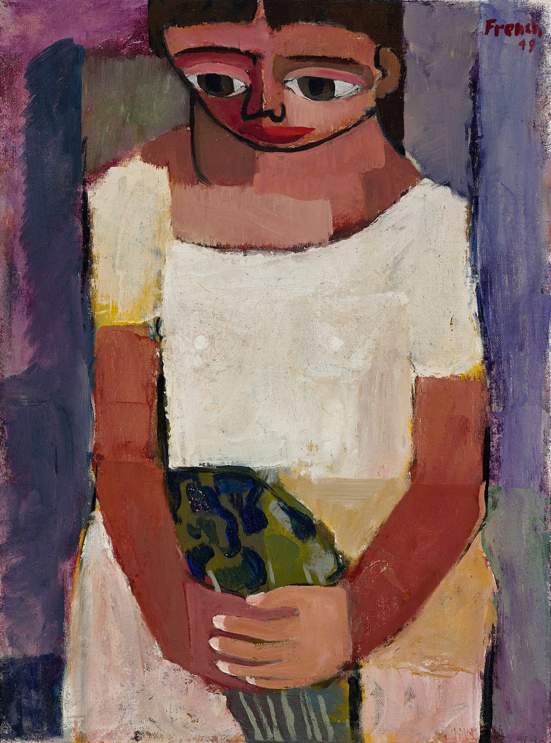 GIRL WITH VIOLETS