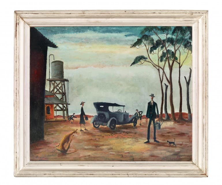 Rare painting by Russell Drysdale could sell for more than $3m at Melbourne auction