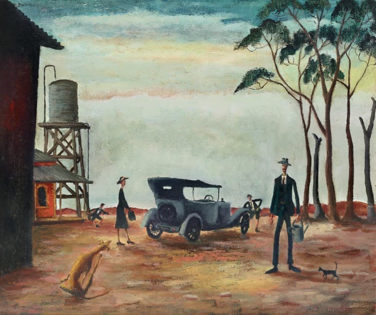 Russell Drysdale painting ties artist record, sells for $2.4m