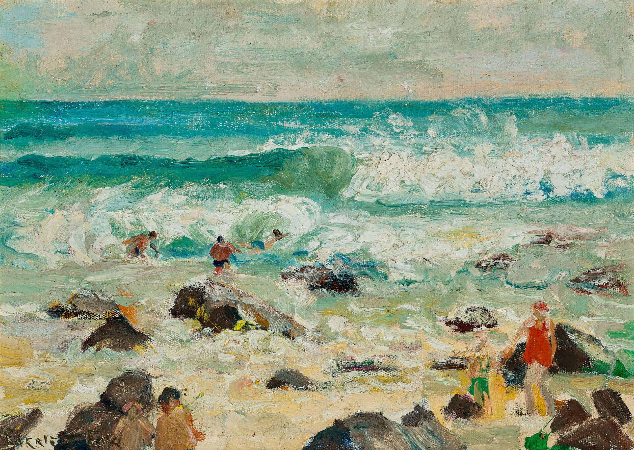 BATHERS IN THE SURF