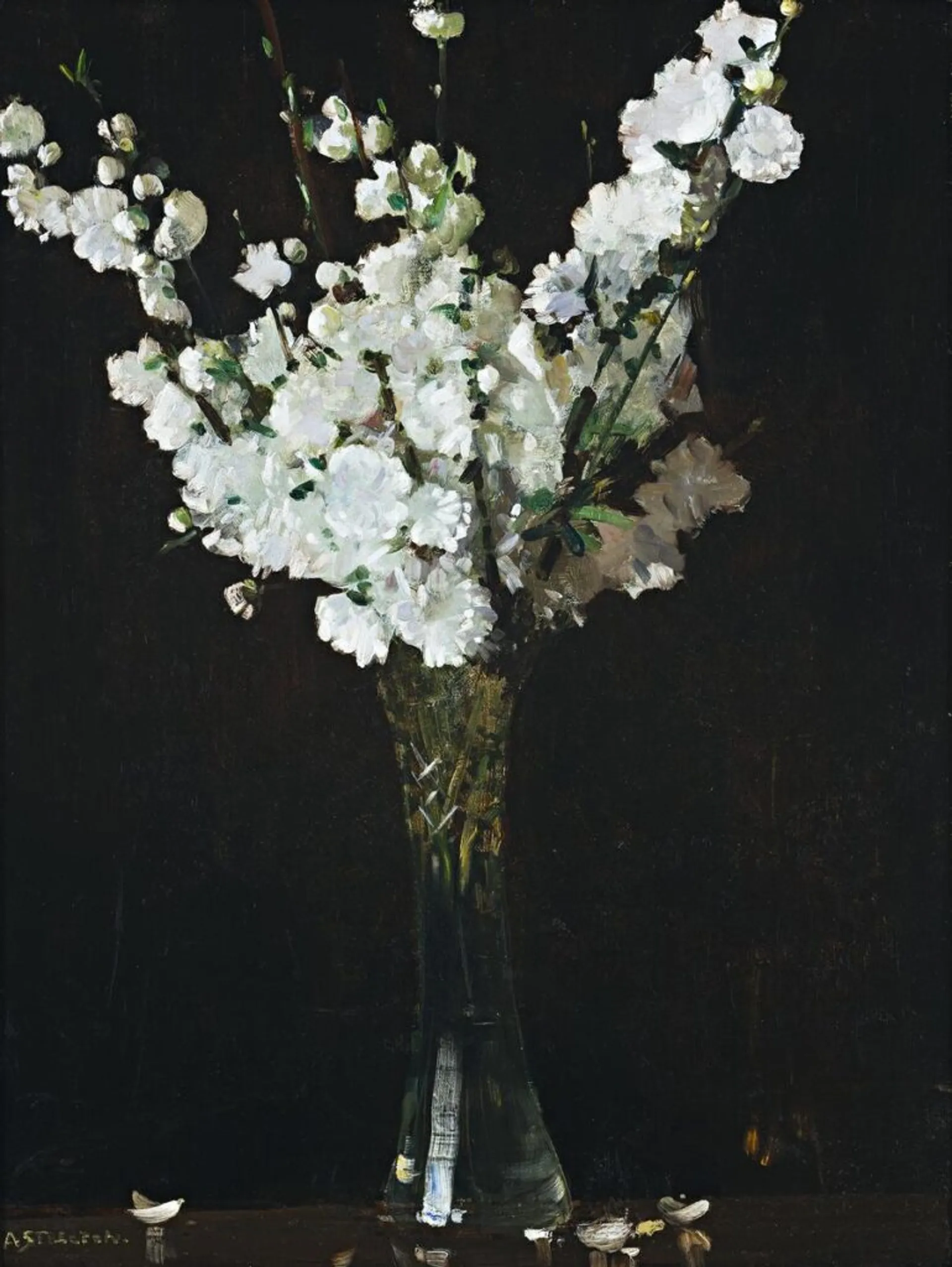 APPLE BLOSSOMS IN A VASE