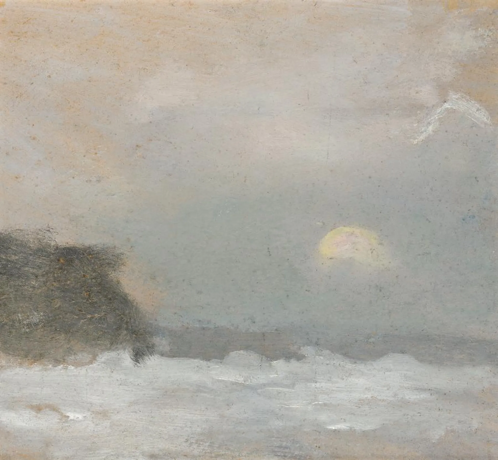 MOONRISE, BEAUMARIS (VERSO SUNSET AND TREES)
