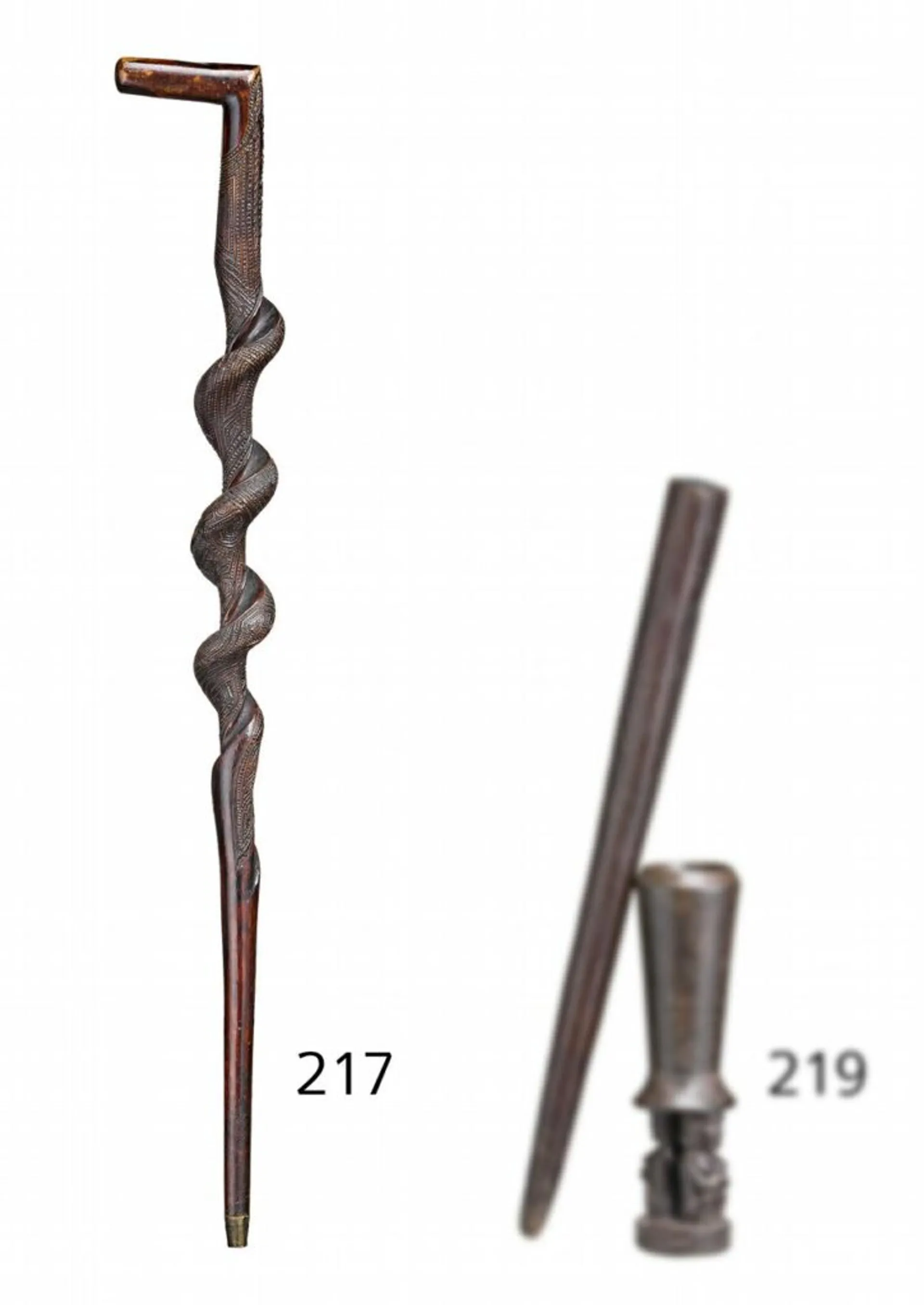 A MAORI WALKING STICK