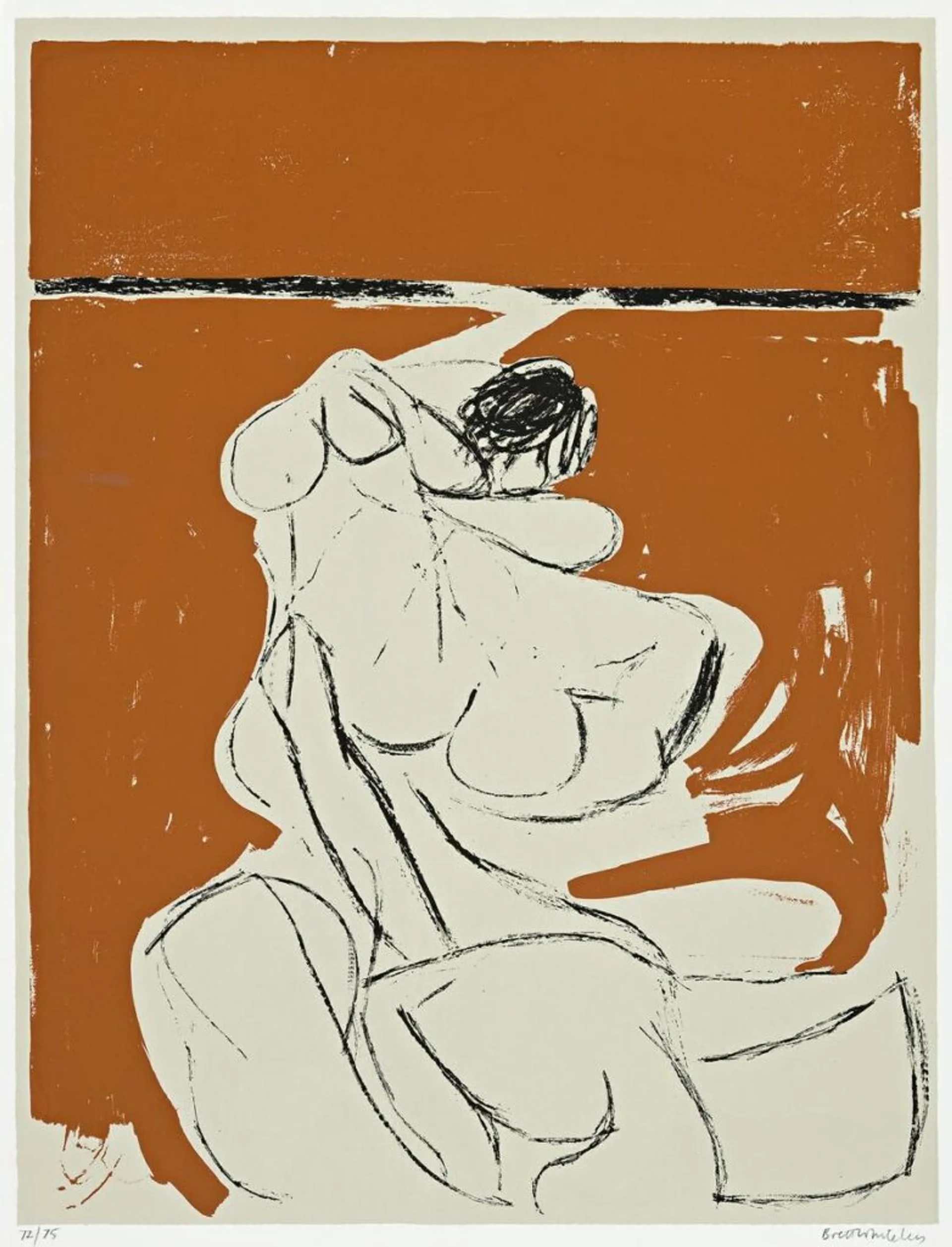 FIGURE ON AN ORANGE BACKGROUND