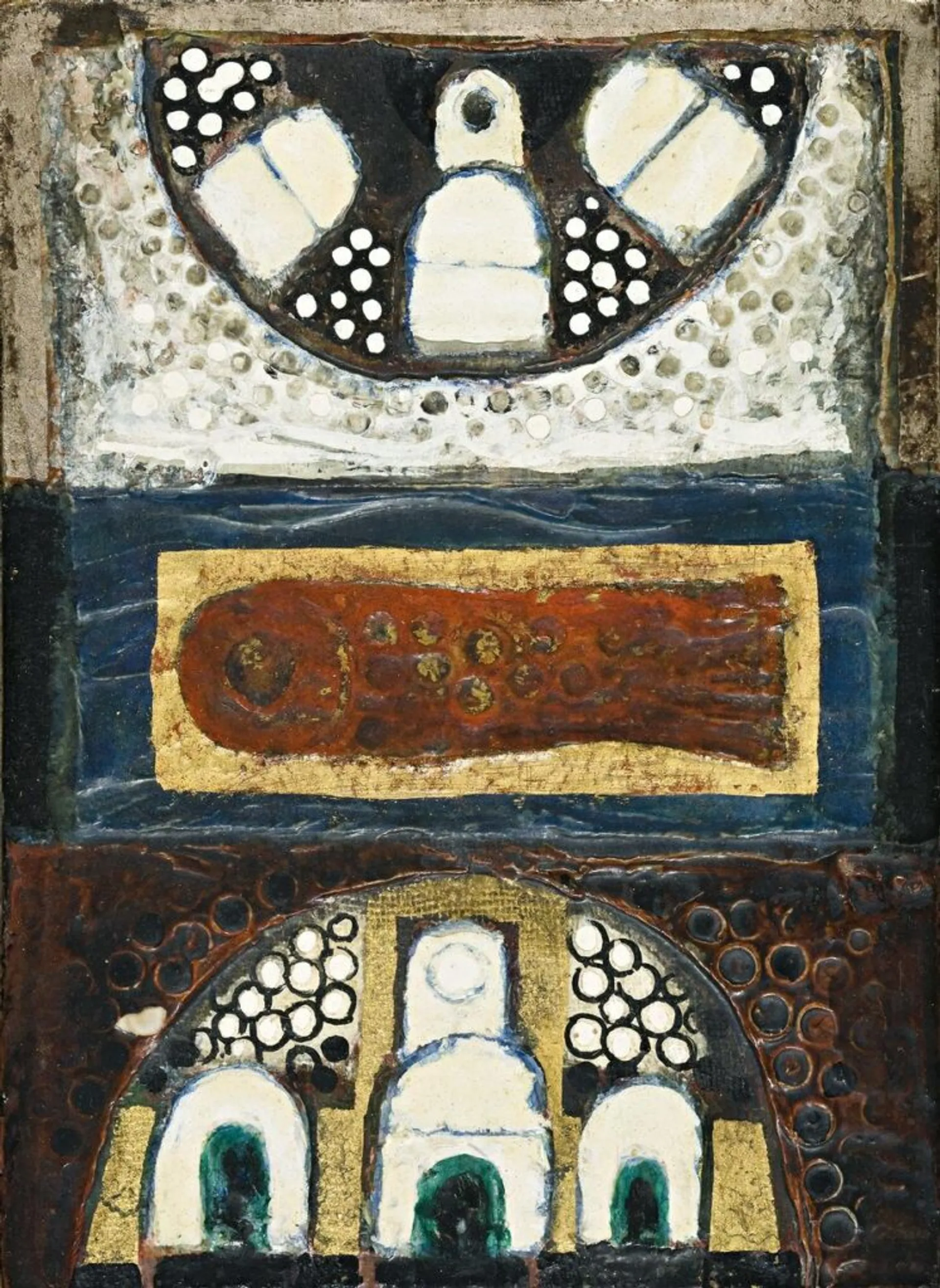 DECORATED TILE WITH FISH