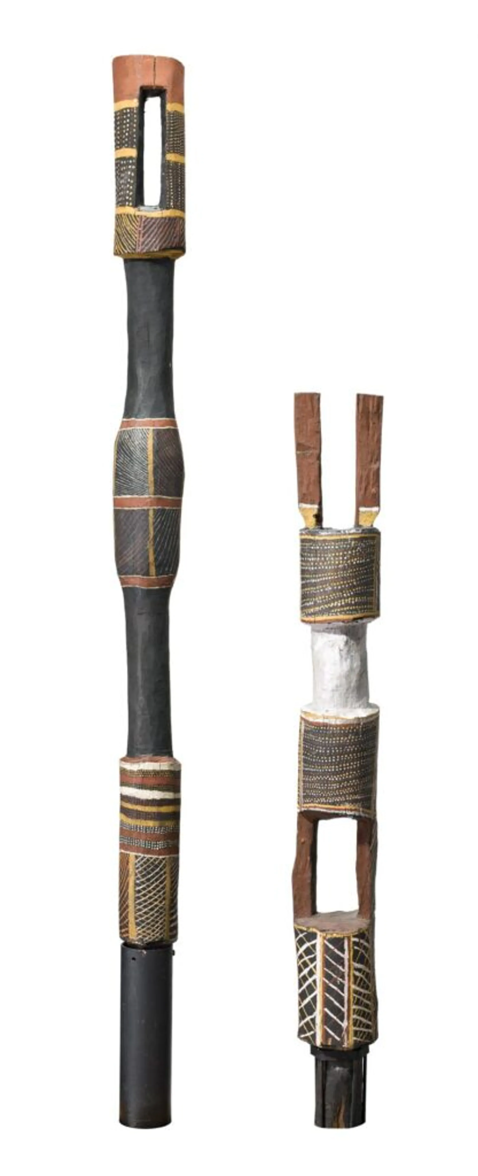 A PAIR OF PUKUMANI POLES