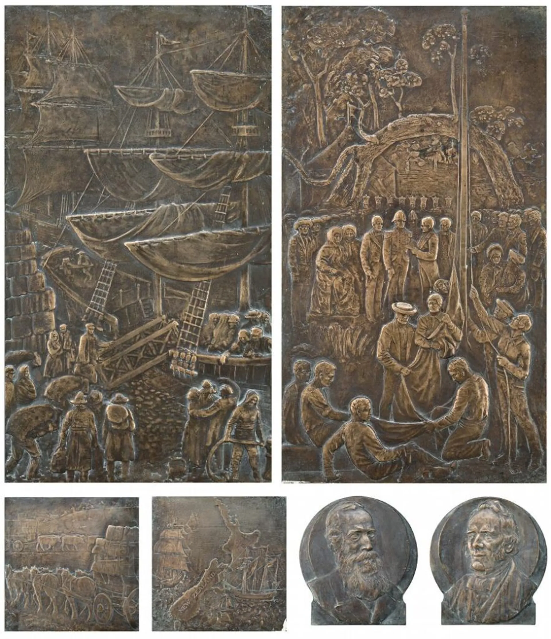 ANGAS MEMORIAL BRONZE RELIEFS