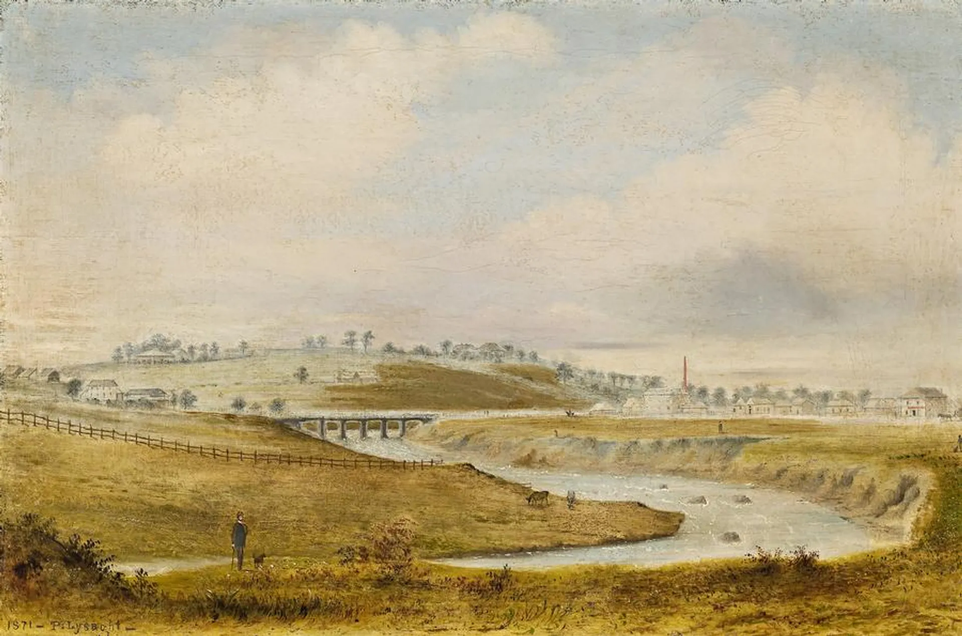 VIEW ON THE CAMPASPE – FROM THE NORTH EAST OF PIPER ST. BRIDGE (KYNETON)
