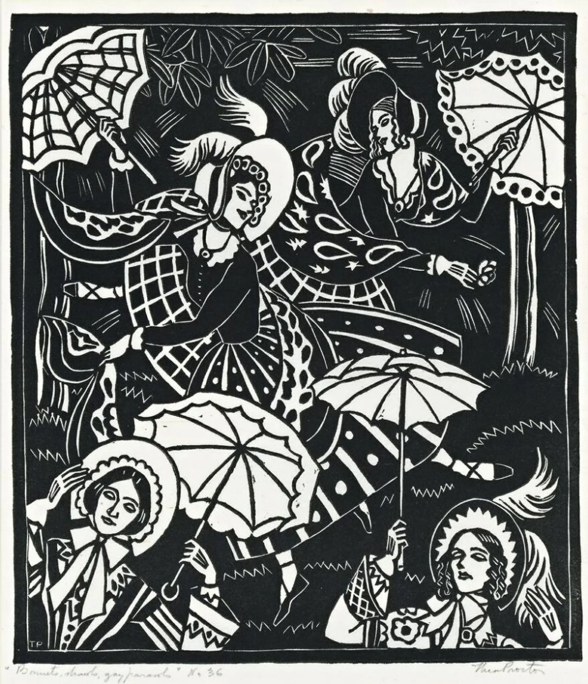 BONNETS, SHAWLS, GAY PARASOLS