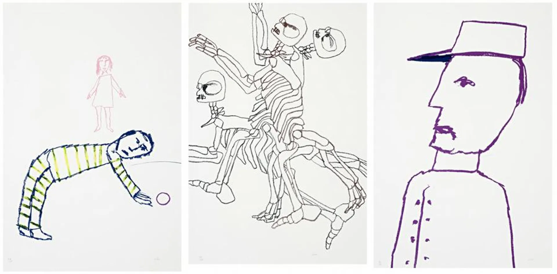 A COLLECTION OF SIX LITHOGRAPHS (i) FIGURE AND CANDLE (ii) TWO BOYS (iii) POLICEMAN (iv) THE TERM OF HIS NATURAL LIFE 1 (V) FOR THE TERM OF HIS NATURAL LIFE 2 (vi) FOR THE TERM OF HIS NATURAL LIFE 3