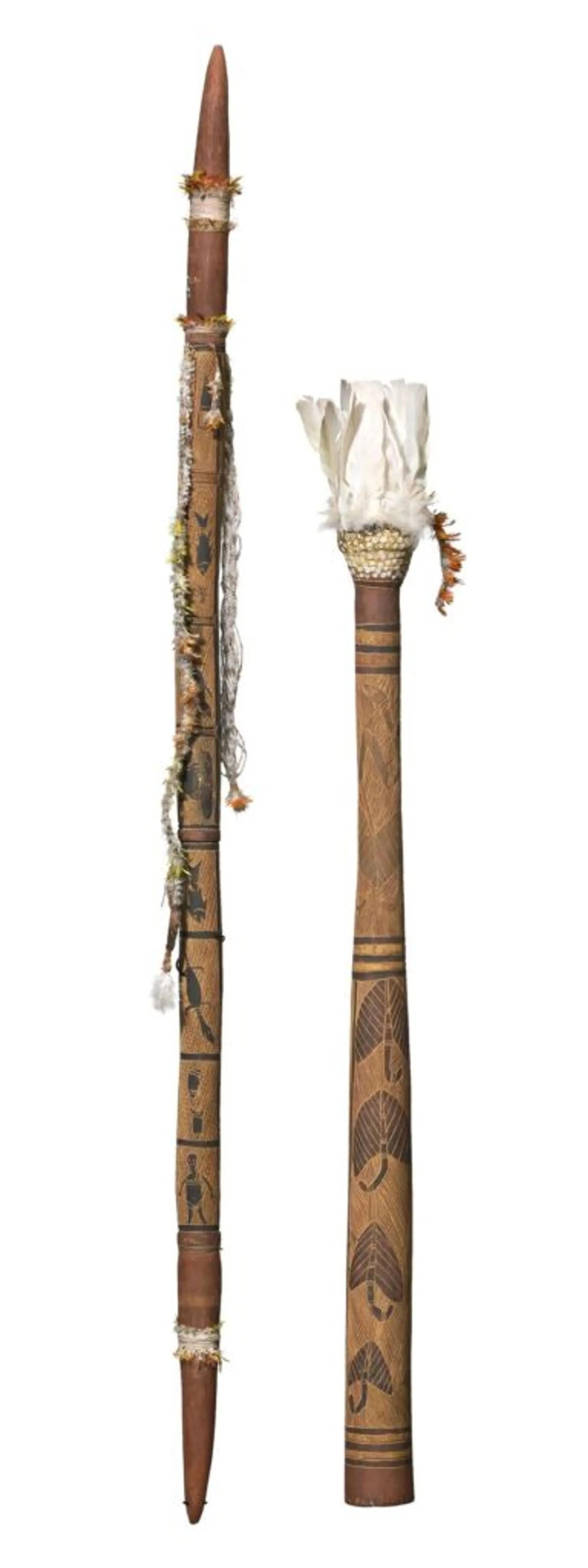 A PAIR OF RANNGA (MORNING STAR) POSTS