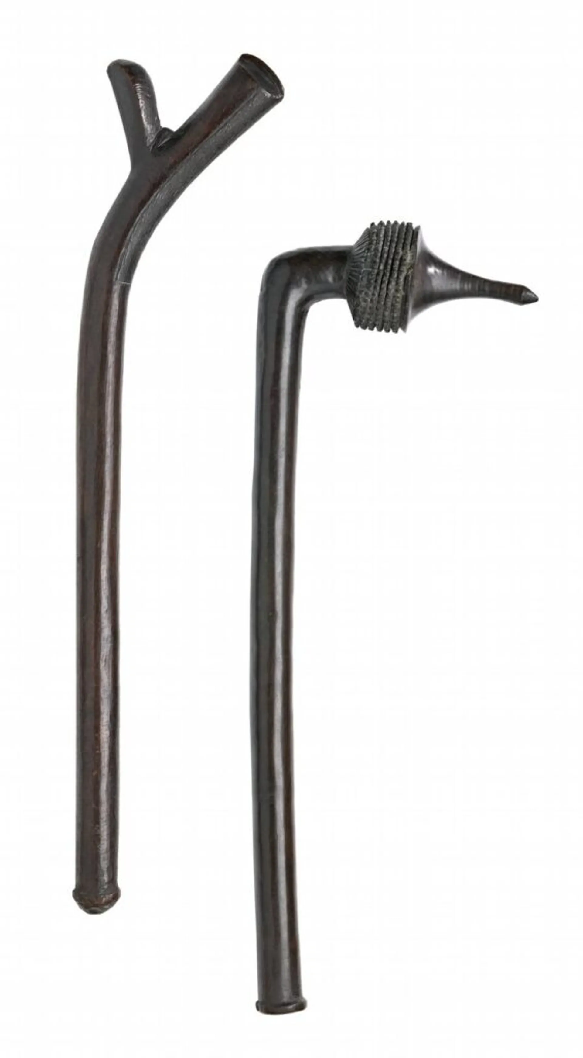 A PAIR OF FIJIAN FIGHTING CLUBS