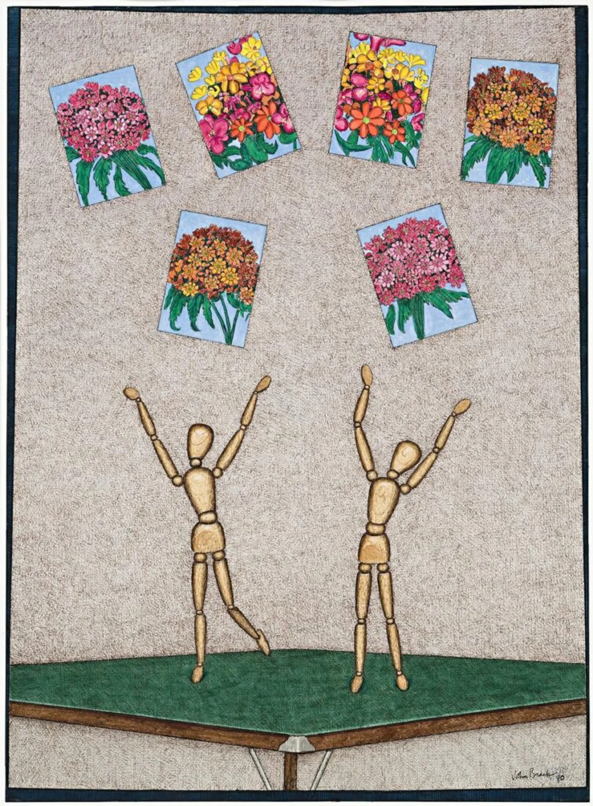 SIX CARDS WITH TWO FIGURES