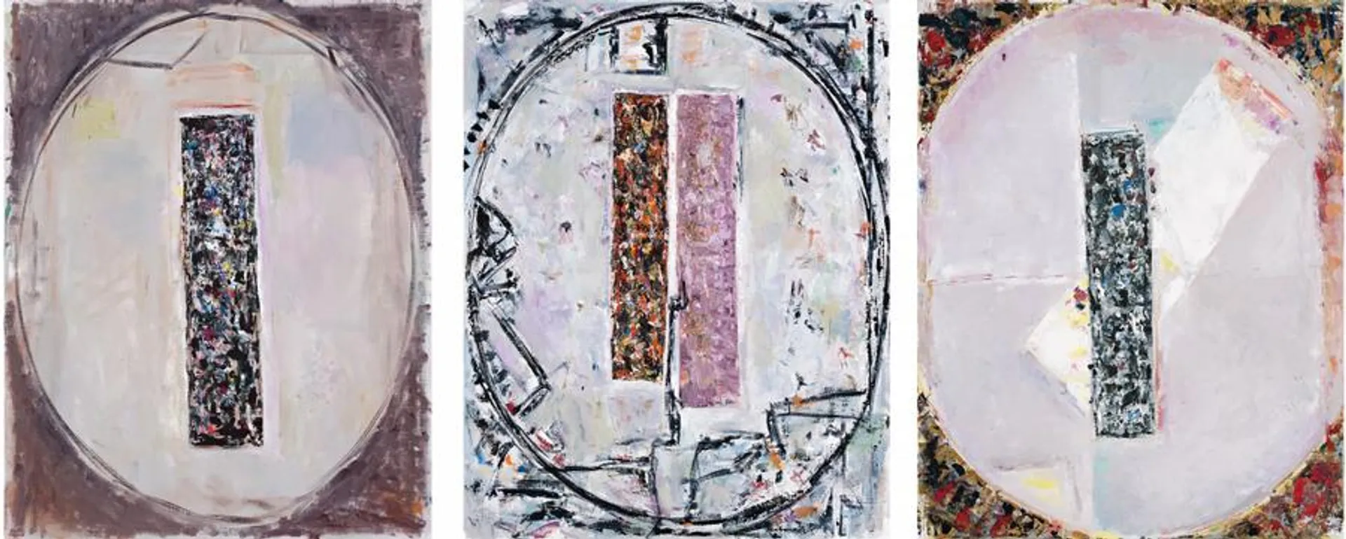 STUDY FOR OVAL PAINTING, TRIPTYCH