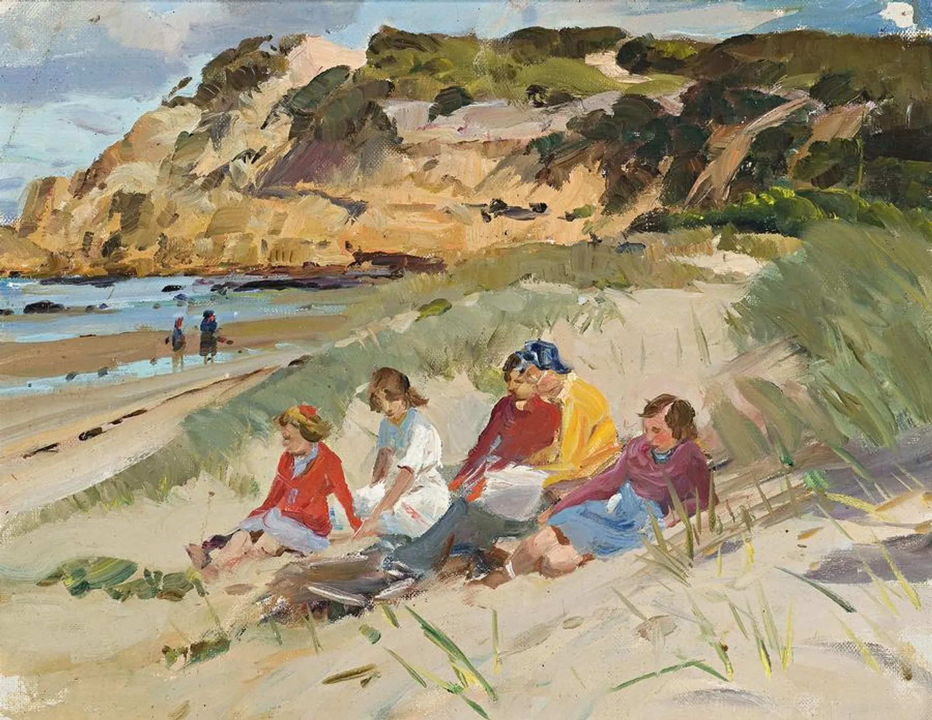 FIGURES ON THE BEACH, SORRENTO