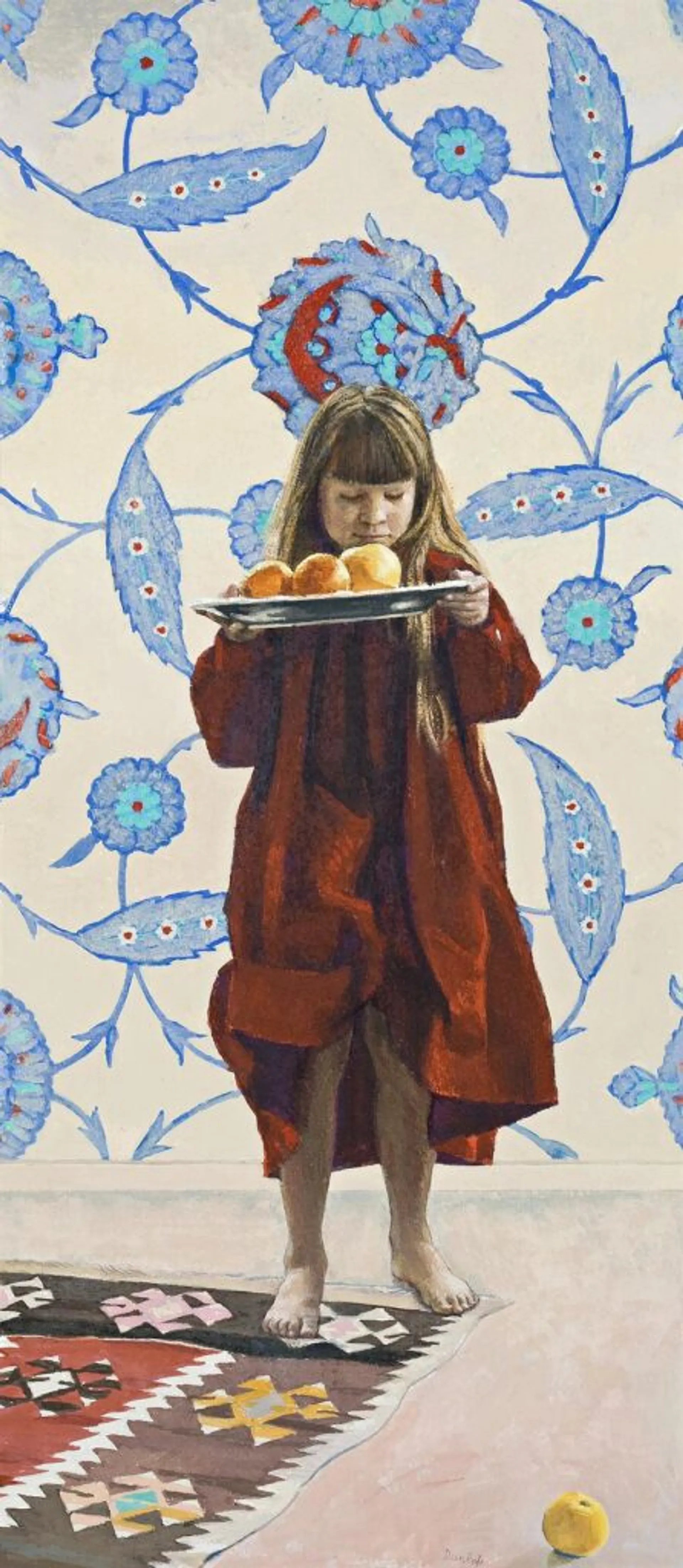 YOUNG GIRL WITH TRAY (FALLEN FRUIT)