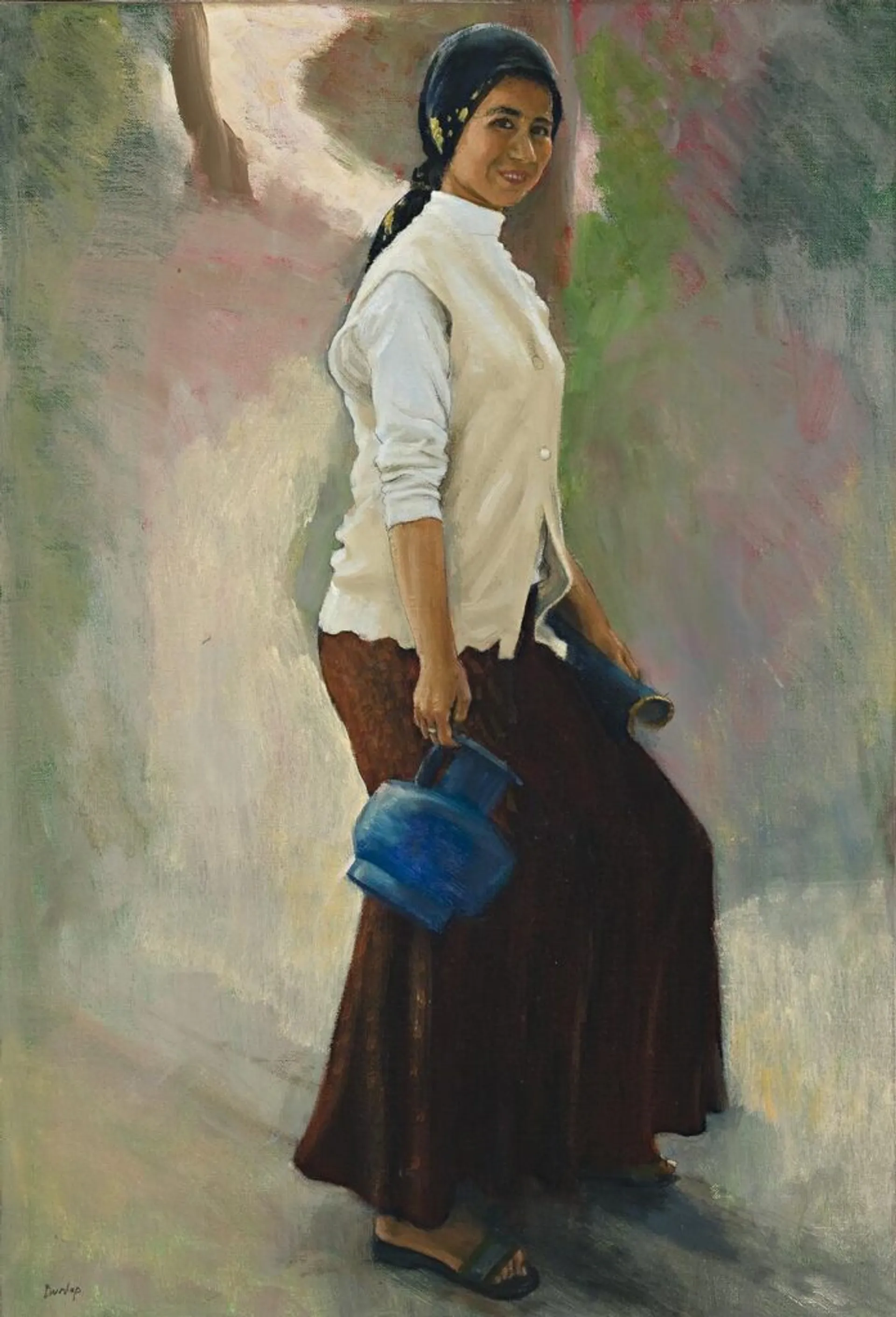 WOMAN WITH BLUE JUG