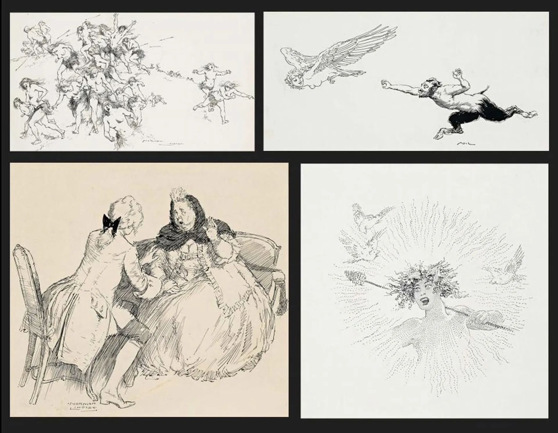 GROUP OF FOUR DRAWINGS