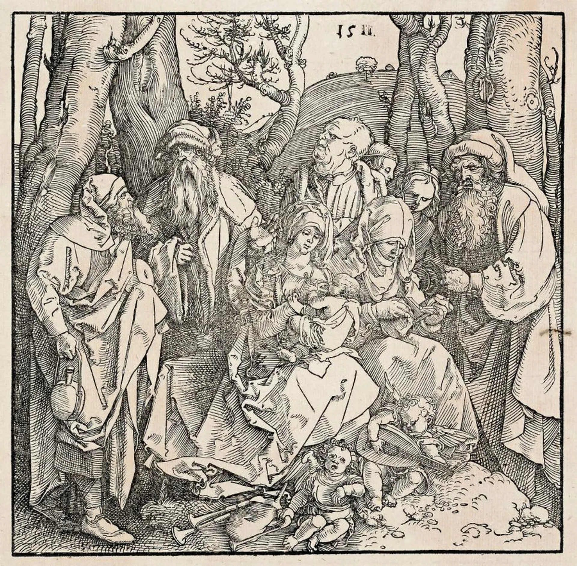 HOLY KINSHIP WITH ANGELS, 1511