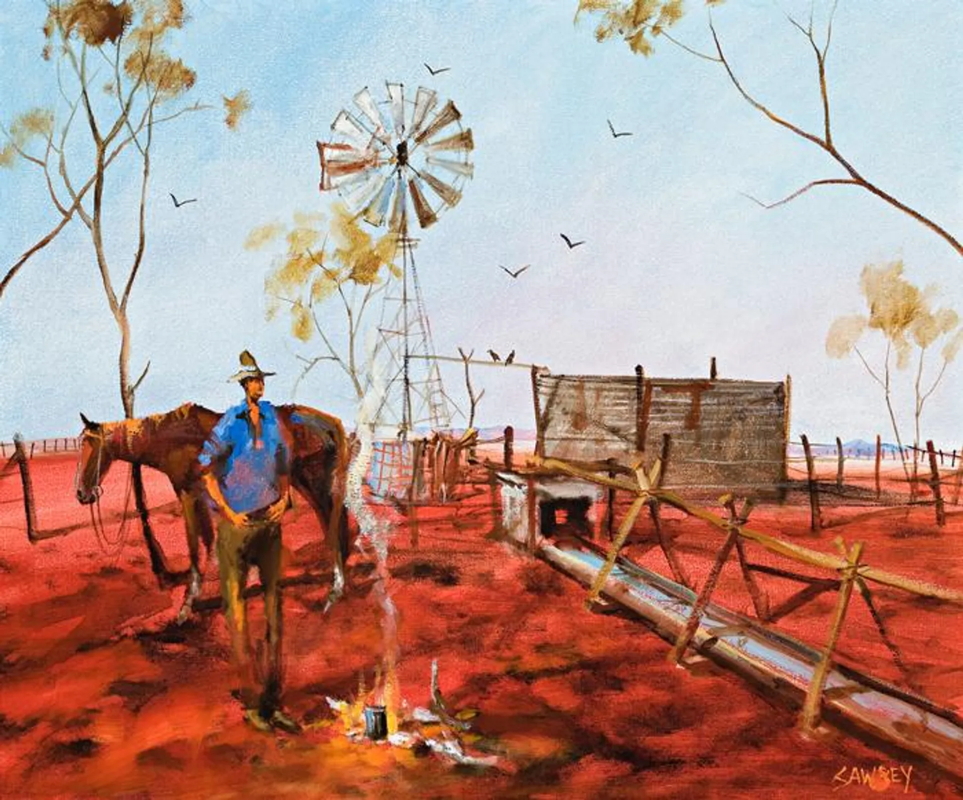 BILL CRUMMY, THE BOUNDARY RIDER, W.QLD