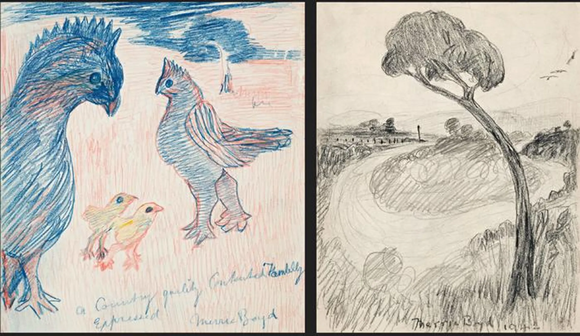 GROUP OF FOUR DRAWINGS