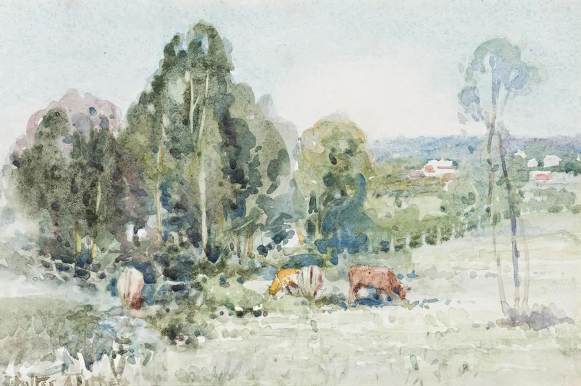 LANDSCAPE WITH CATTLE