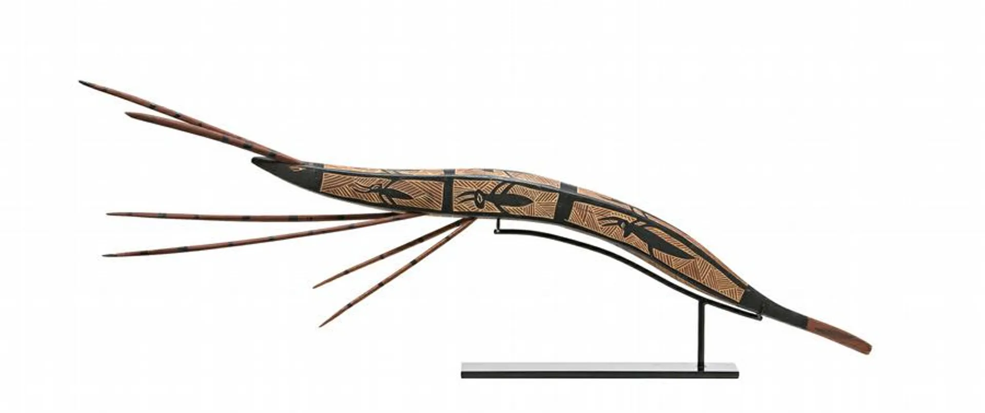 AN UNUSUAL CARVED REPRESENTATION OF A SHRIMP