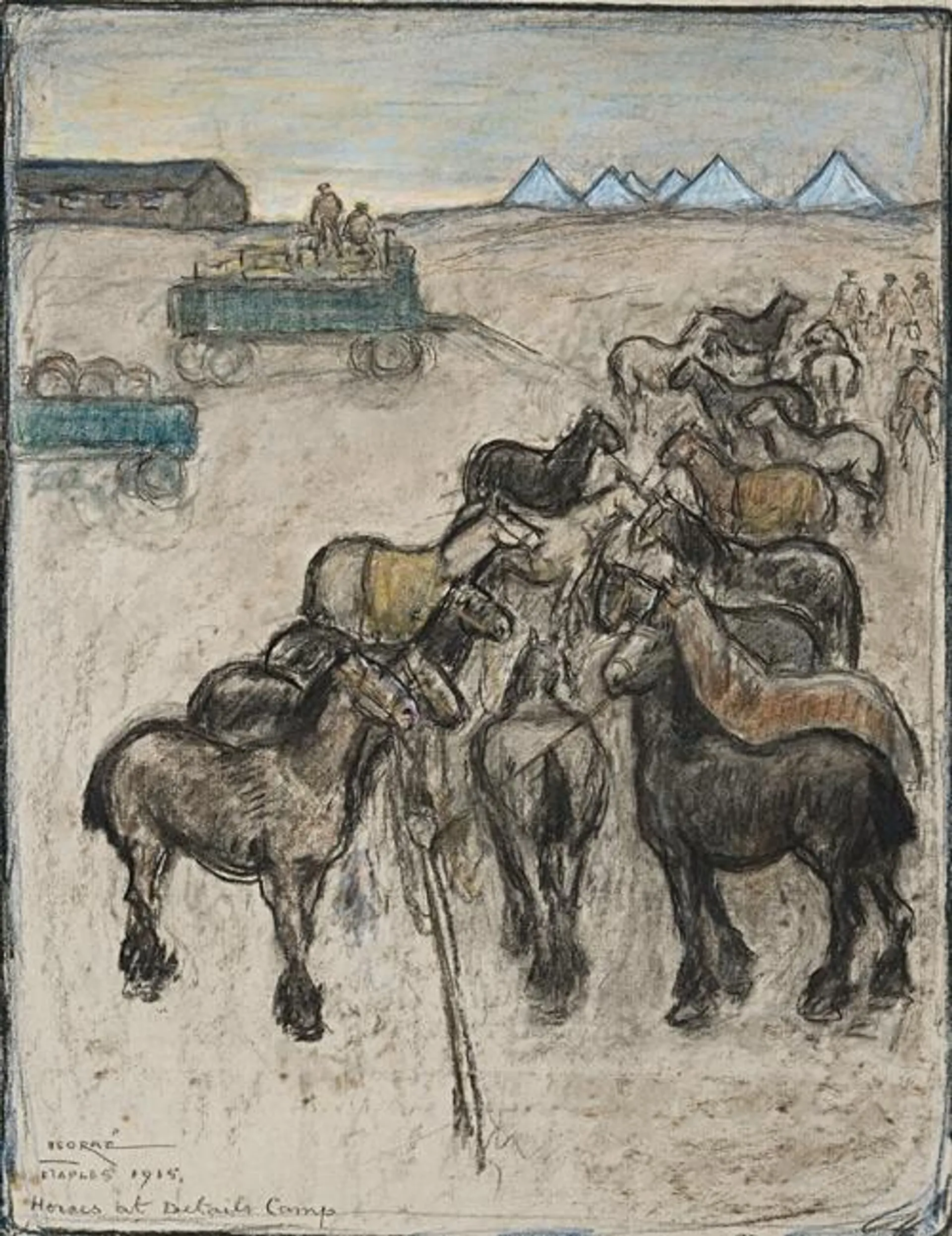 HORSES AT DETAILS CAMP, ETAPLES
