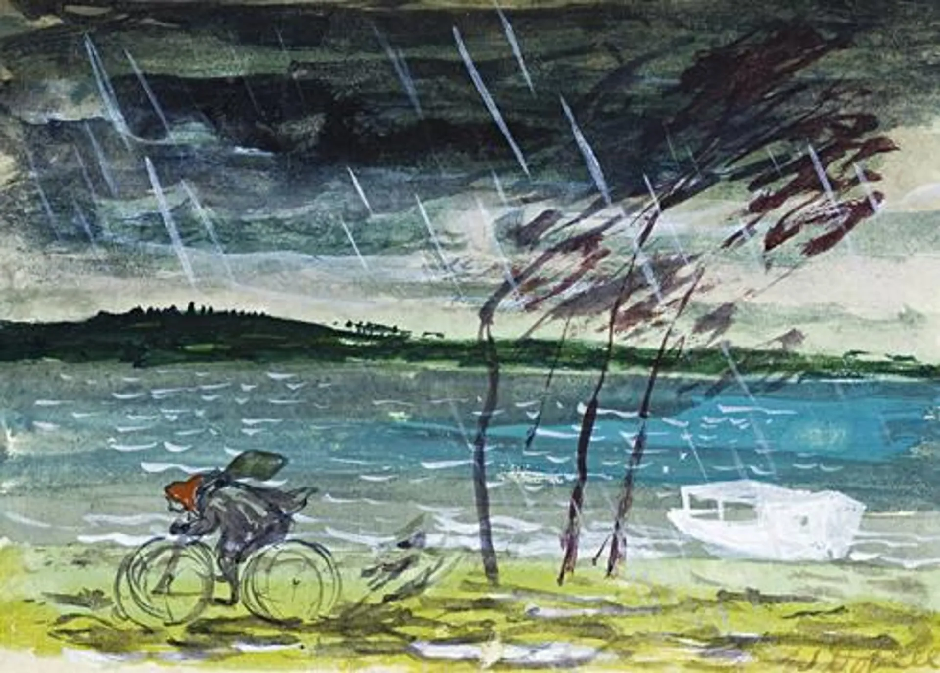 BIKE RIDER, STORMY WEATHER, WANGI
