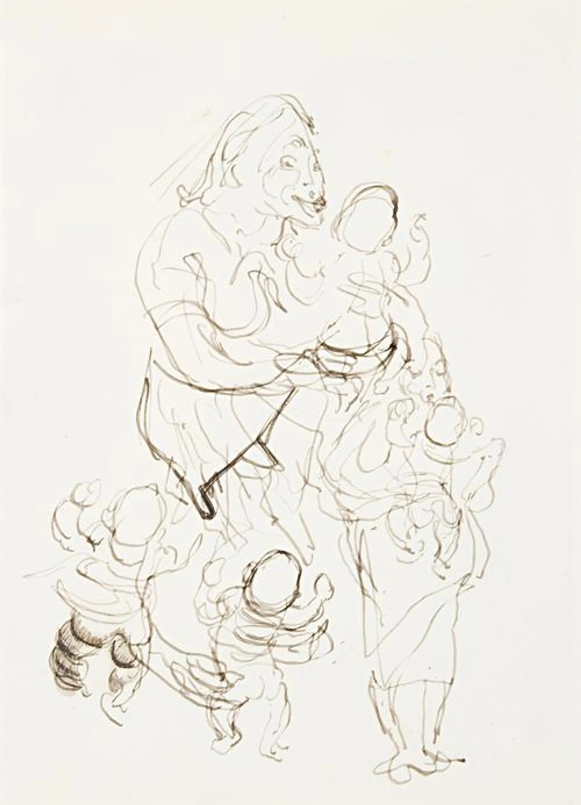 GROUP OF FOUR FIGURE STUDIES