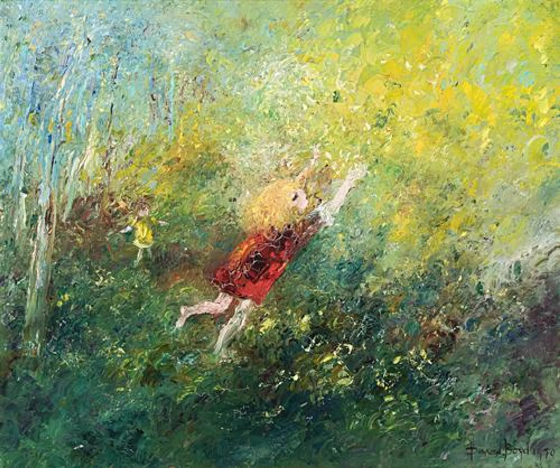 CHILDREN IN ORCHARD