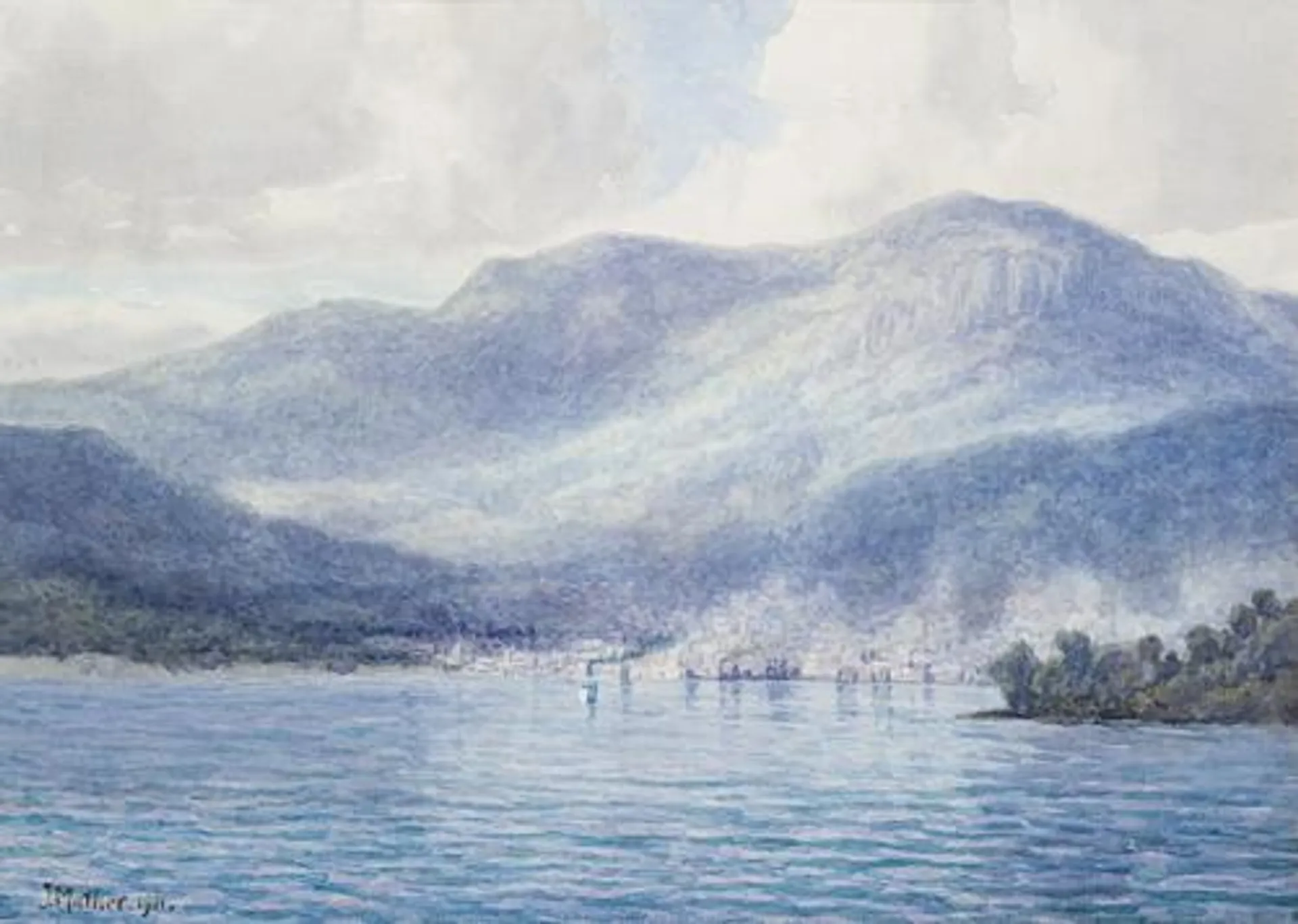 VIEW OF HOBART AND MT WELLINGTON