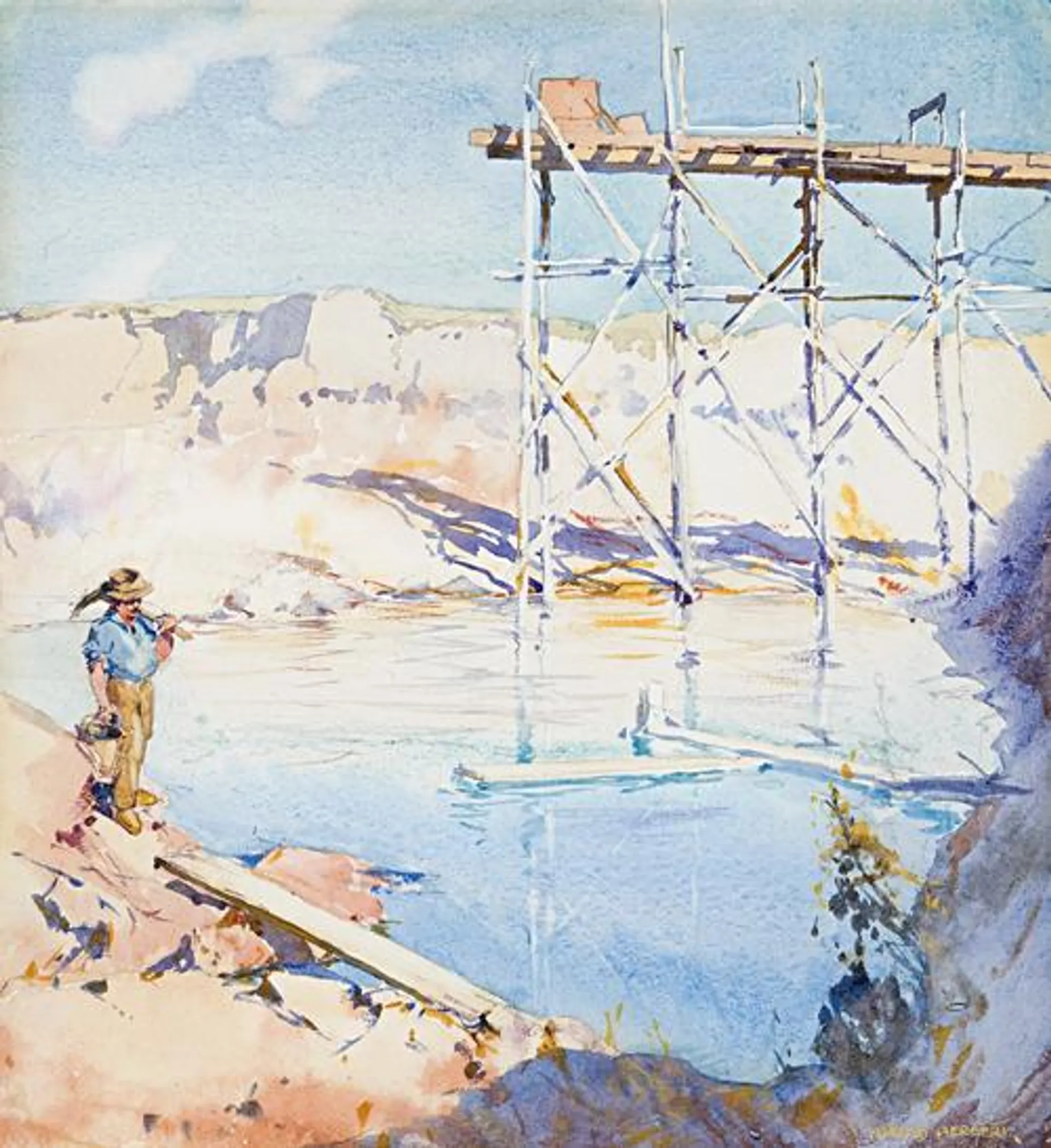 THE OLD SLUICING WORKS, BUNINYONG, NEAR BALLARAT