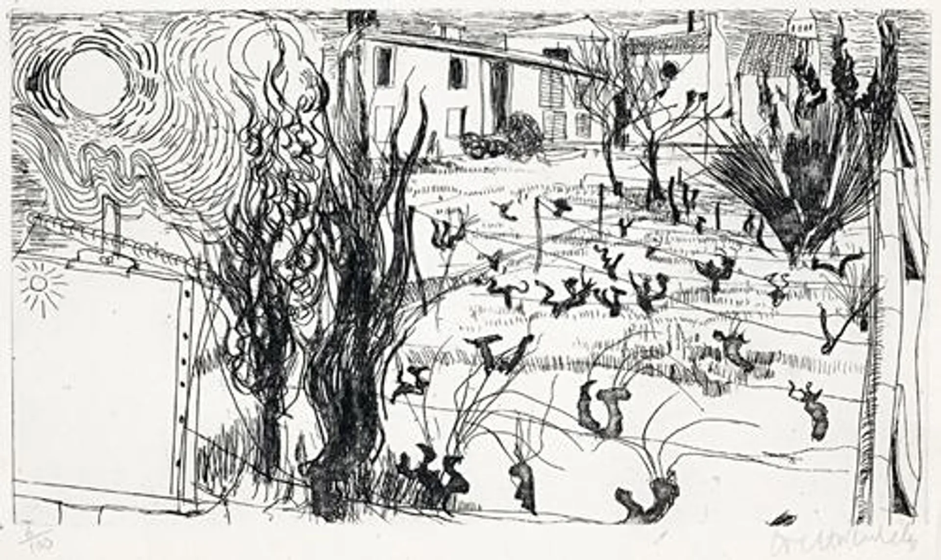 THE BACK OF THE ASYLUM, ST REMY (FROM ANOTHER WAY OF LOOKING AT VINCENT VAN GOGH 1888-1889)