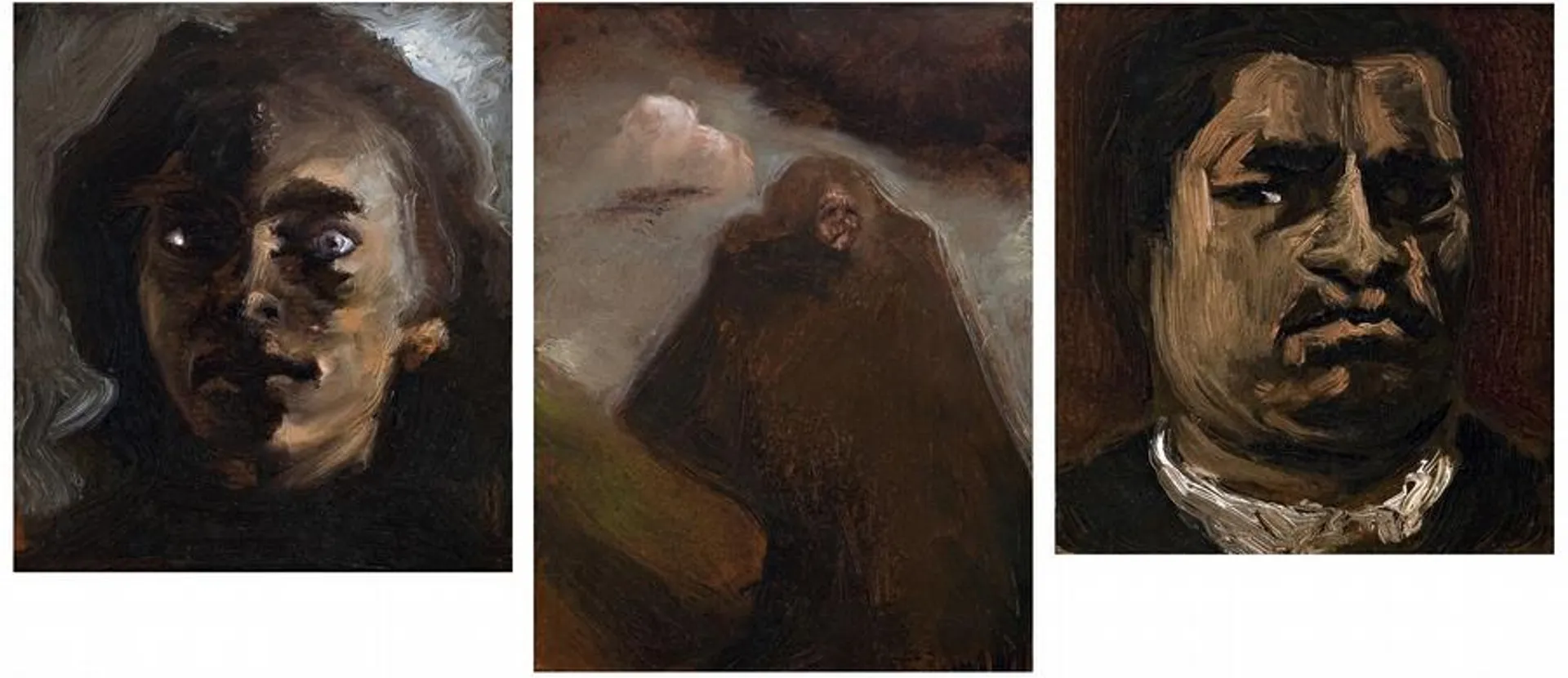 GROUP OF THREE PAINTINGS