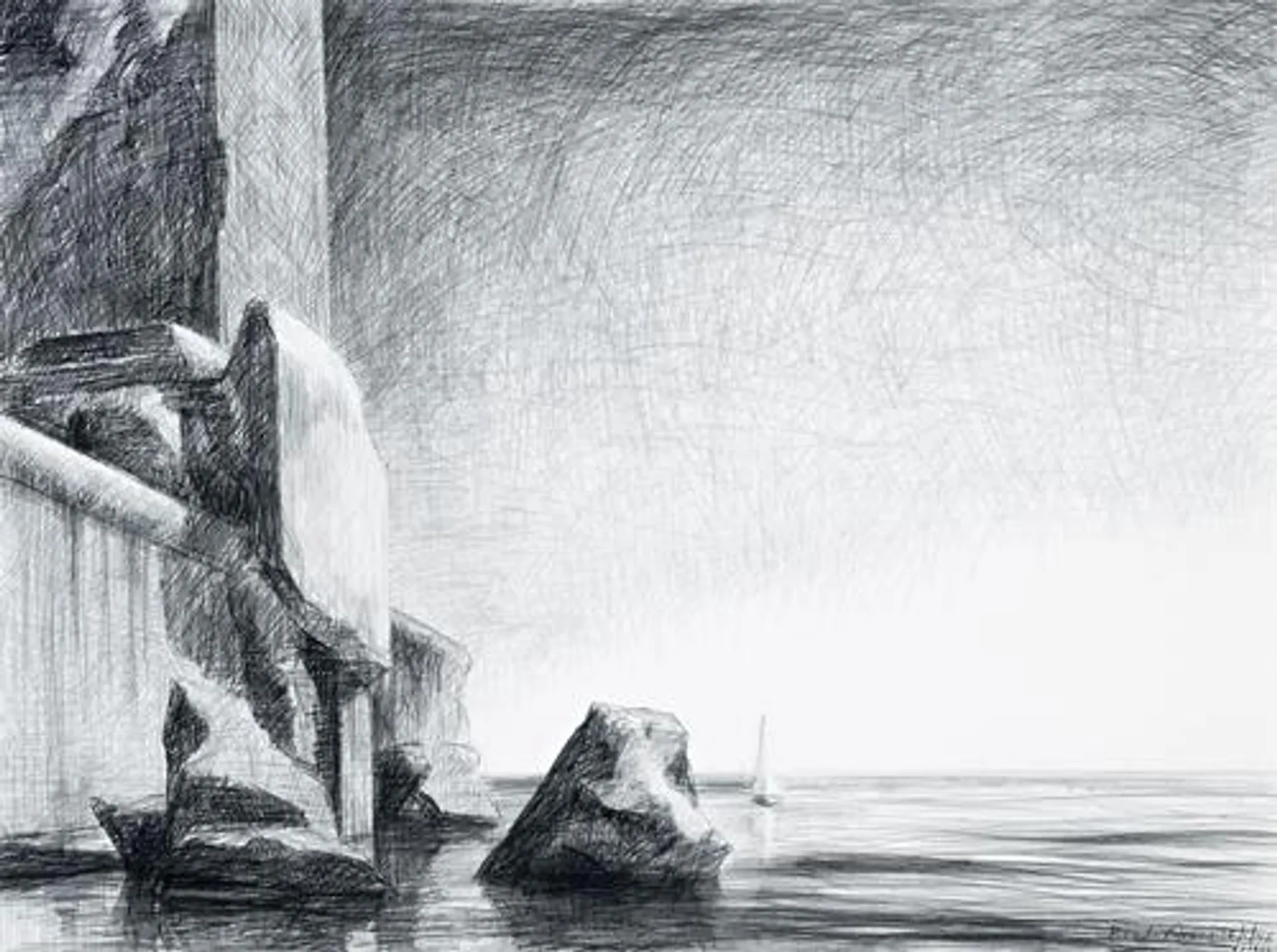 MONUMENT AND SEASCAPE