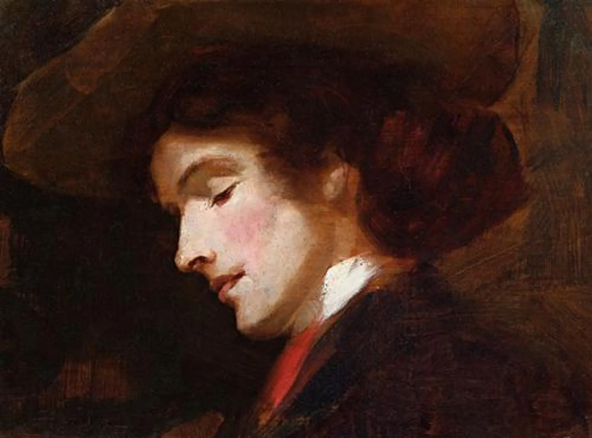 PORTRAIT OF EILEEN, c.1892 VERSO: COSTAL LANDSCAPE