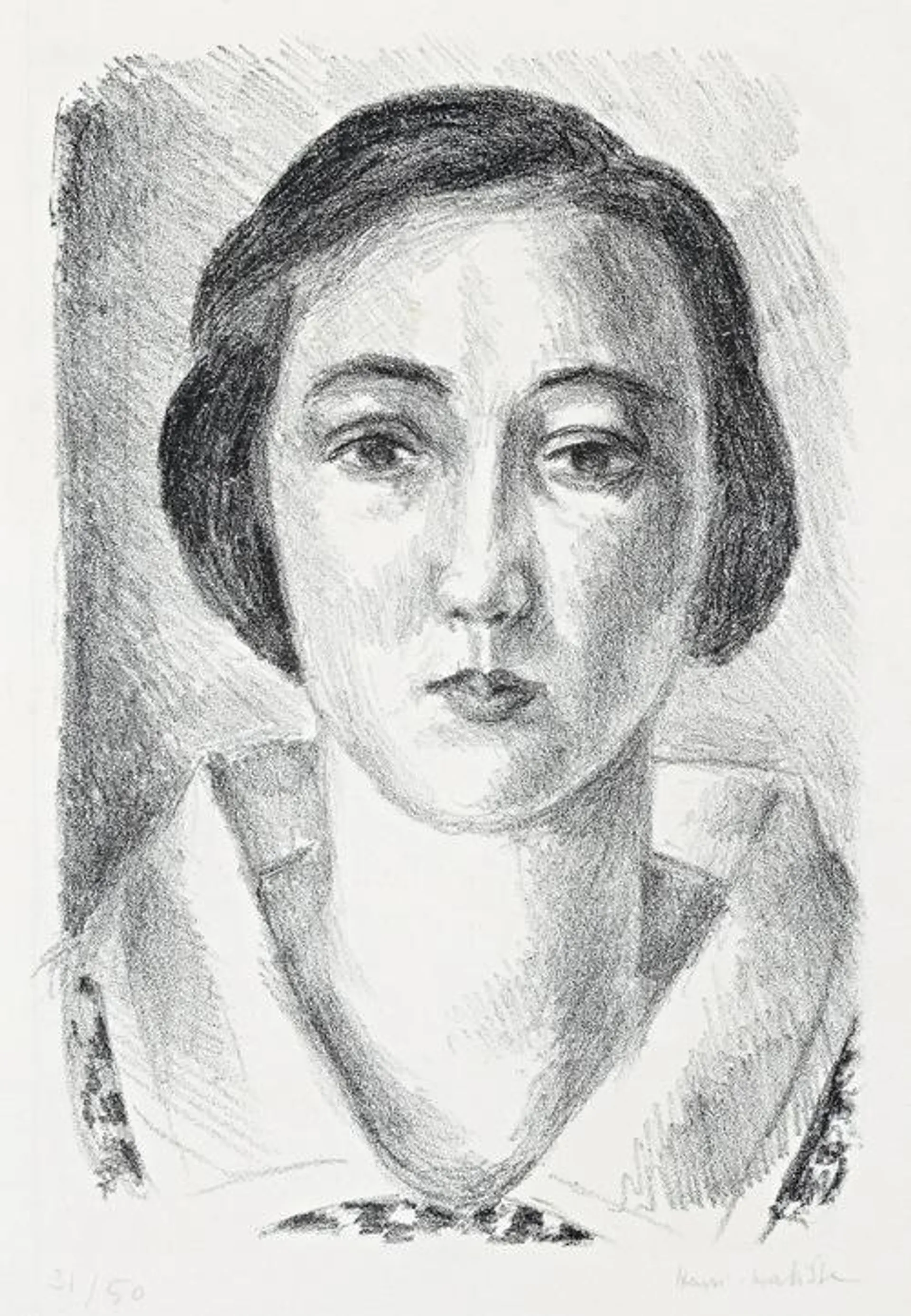 JEUNE FILLE EN ROBE FLEURIE AU COL D’ORGANDI