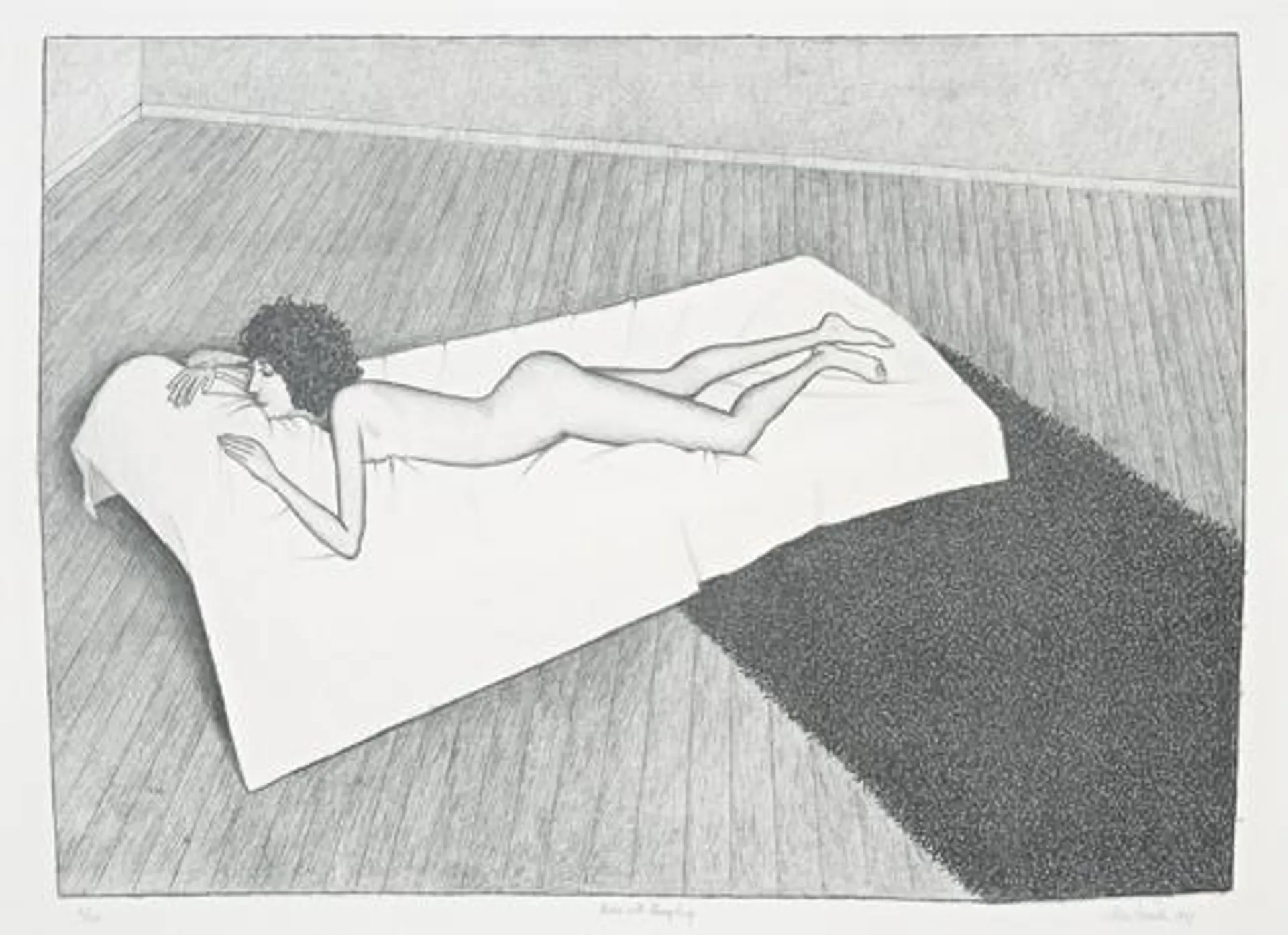 NUDE WITH SHAG RUG