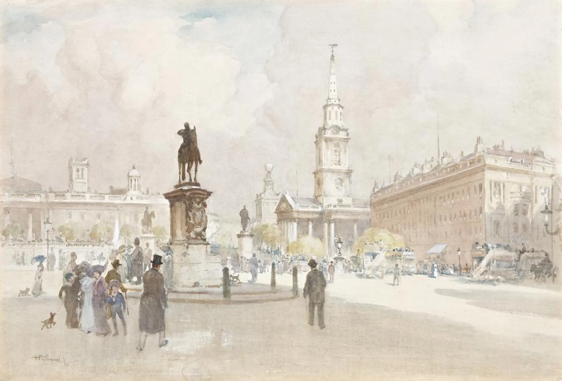 VIEW OF TRAFALGAR SQUARE, LONDON